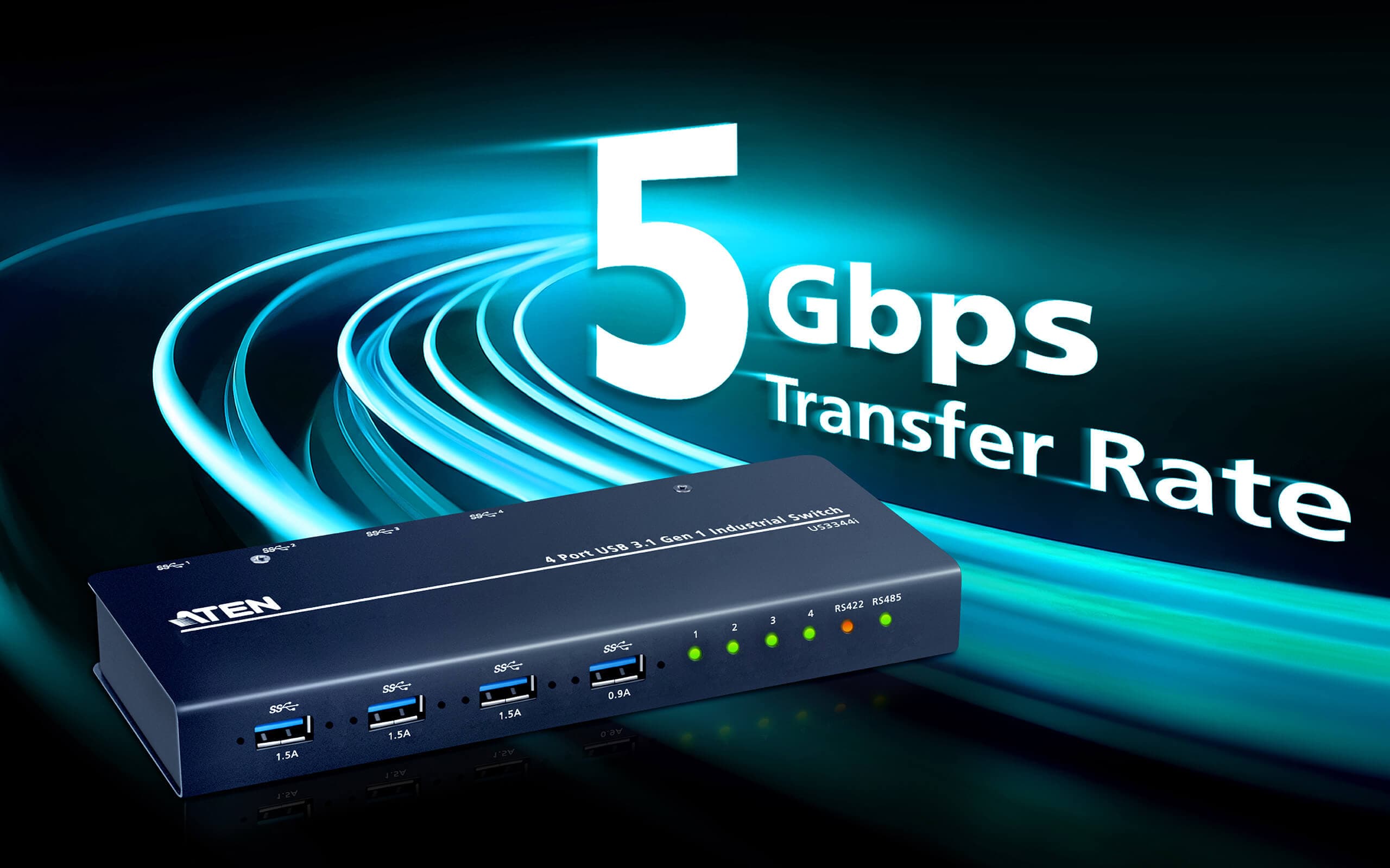 4 x 4 USB 3.2 Gen 1 Industrial Sharing Switch — view 7