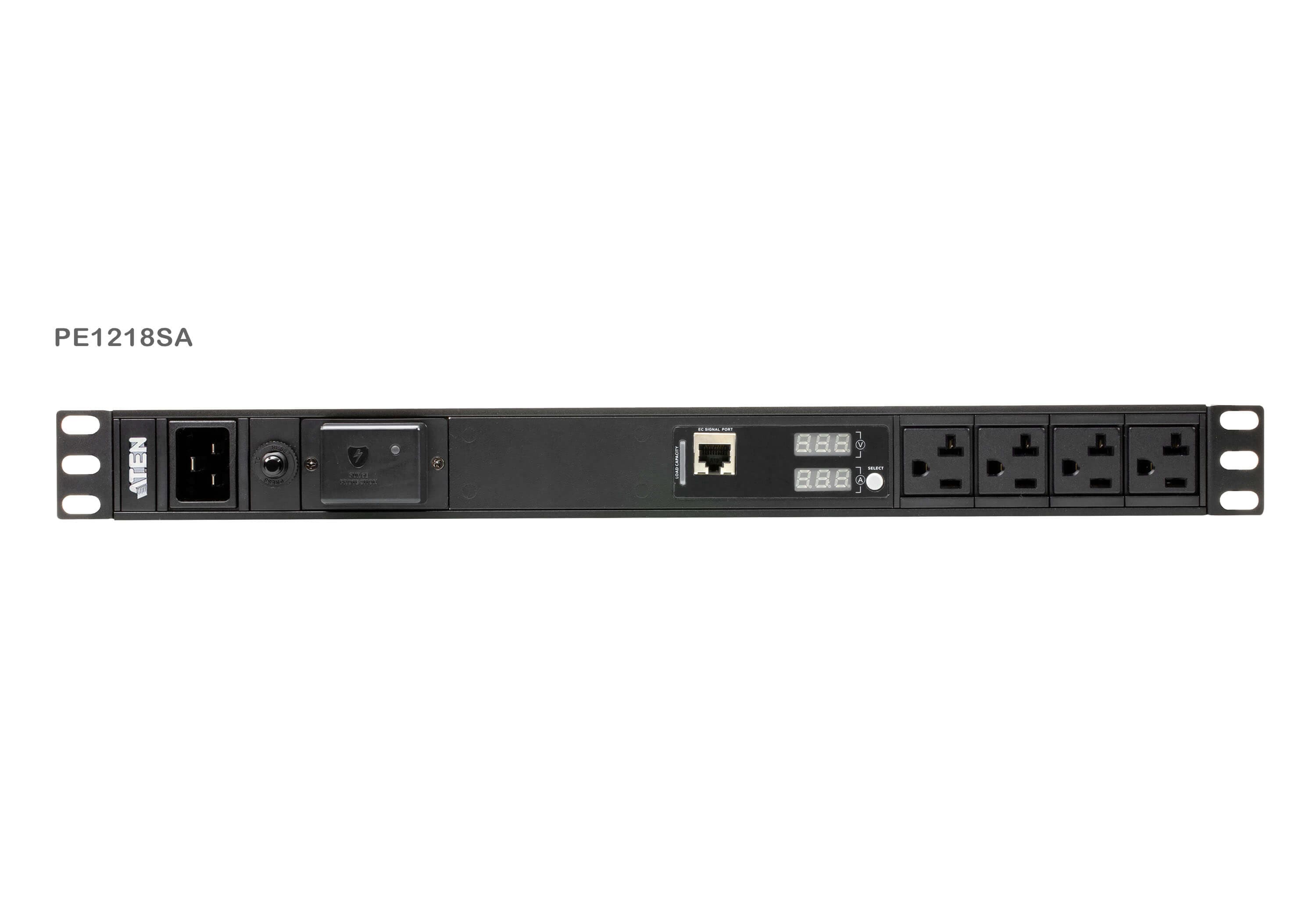 Basic Metered 1U PDU with Surge Protection — view 3