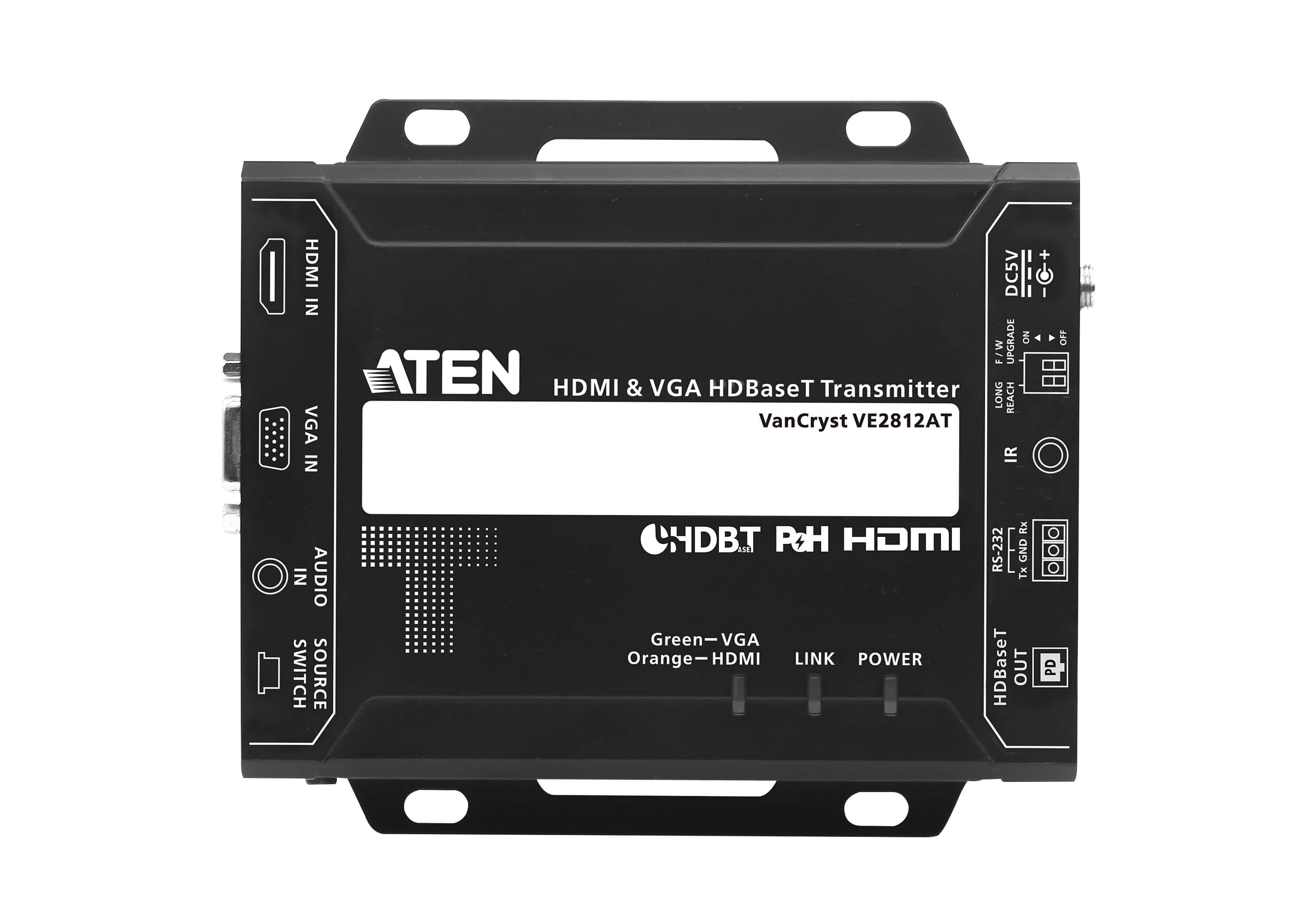 HDMI & VGA HDBaseT Transmitter with POH (4K@100m) (HDBaseT Class A) (PoH PD) — изглед 4