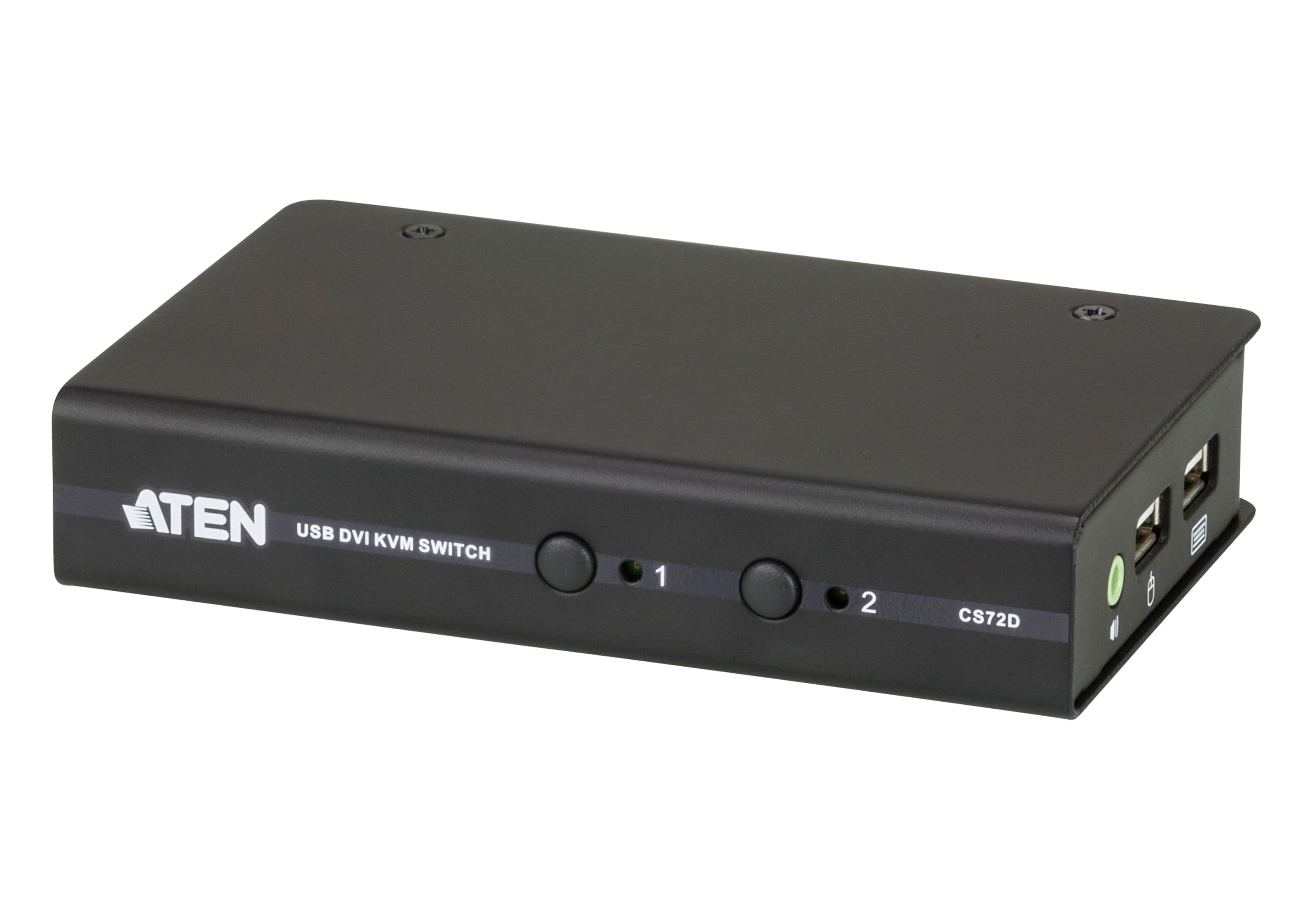 2-Port USB DVI/Audio Slim KVM Switch