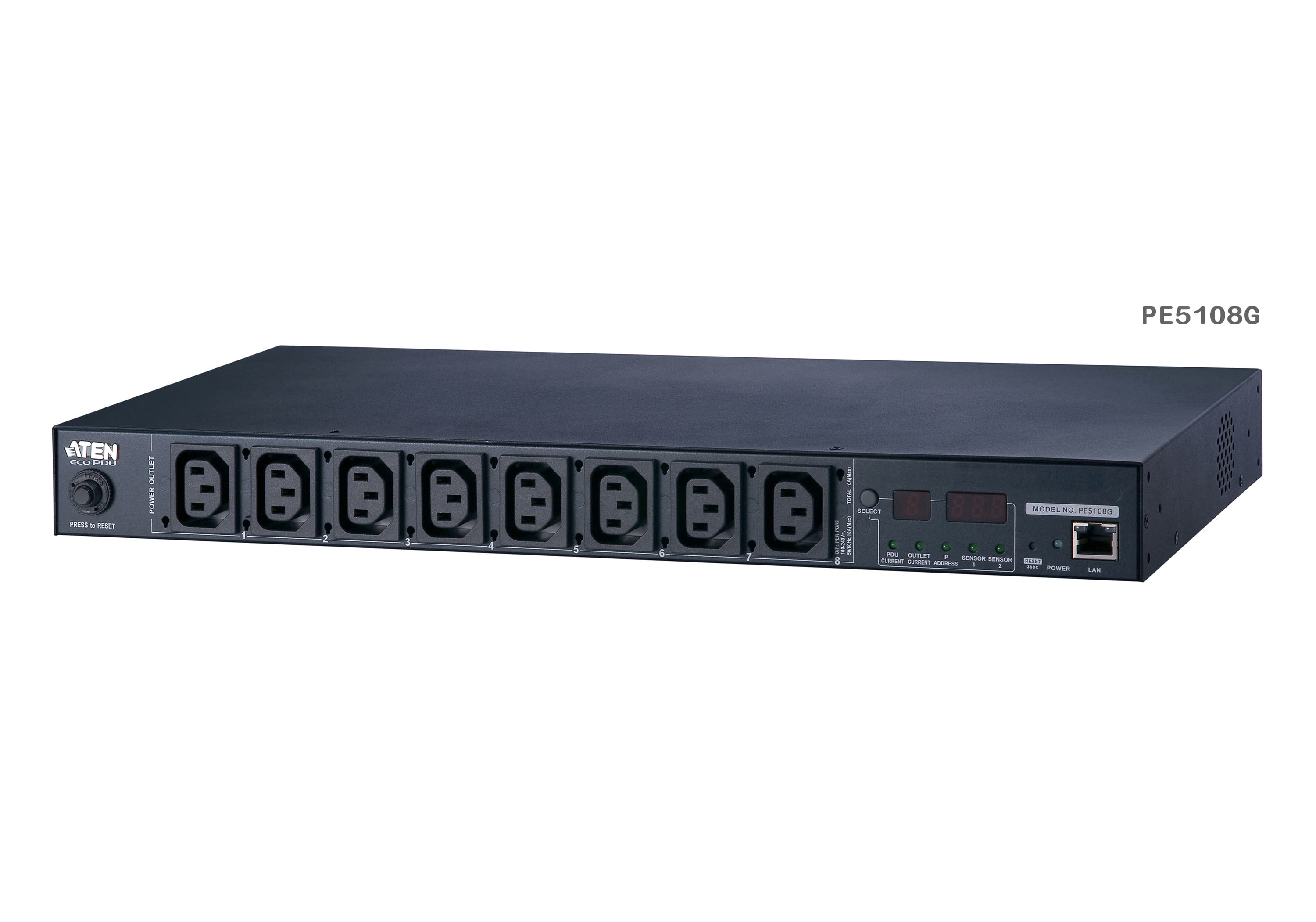 15A/10A 8-Outlet 1U Metered eco PDU — изглед 4