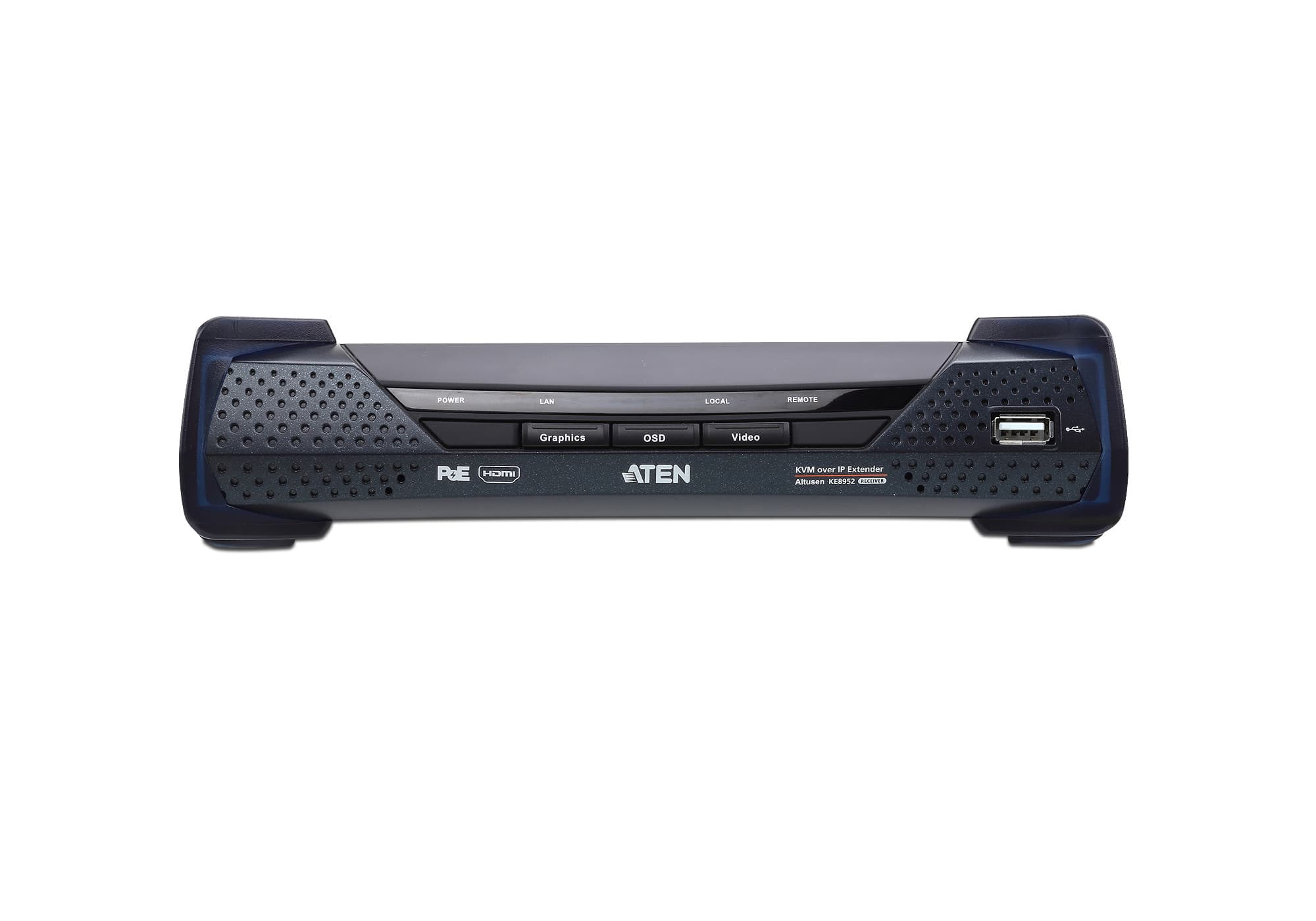4K HDMI Single Display KVM over IP Receiver with PoE