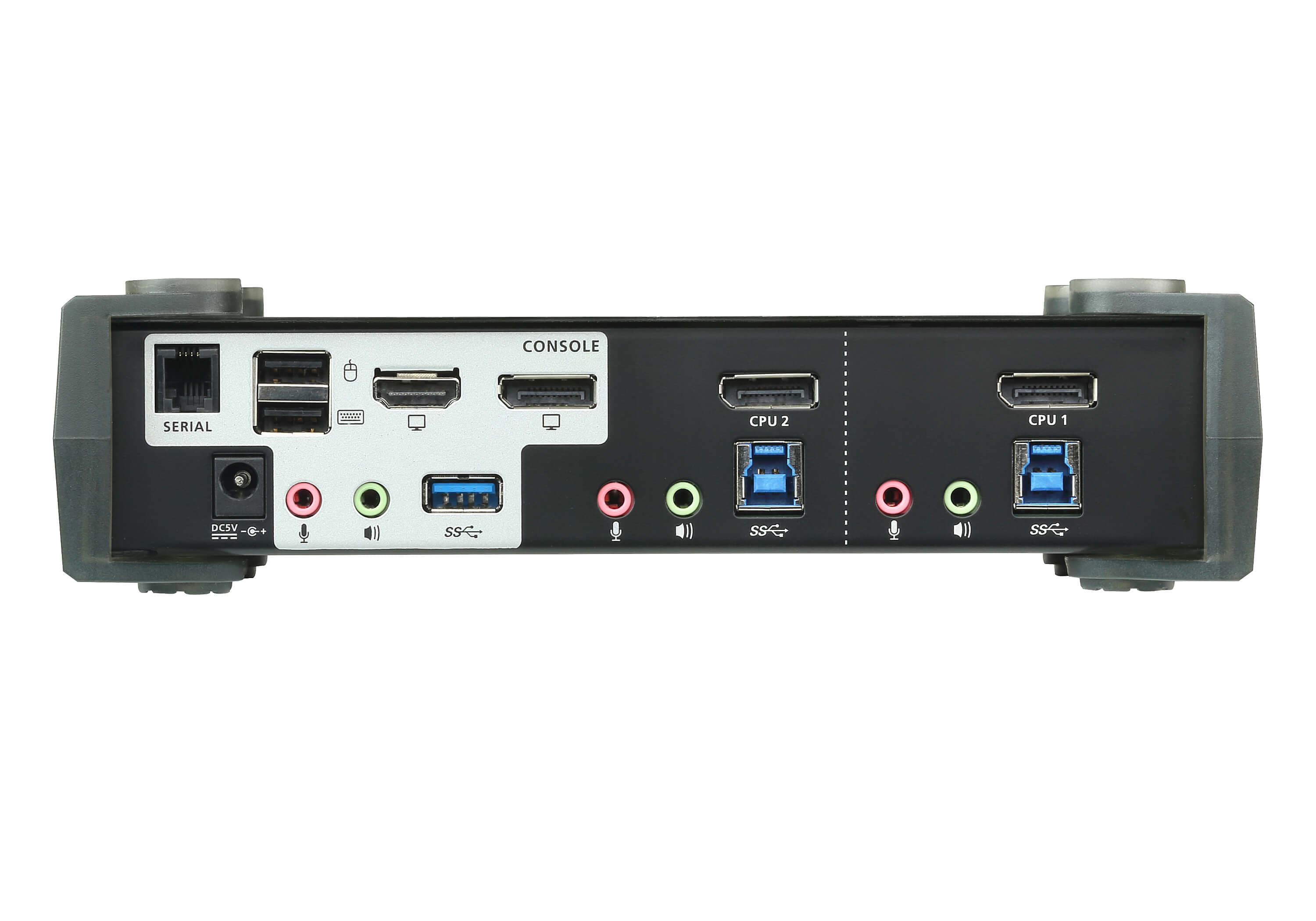 2-Port USB 3.0 4K DisplayPort MST KVMP™ Switch (Cables included) — view 2