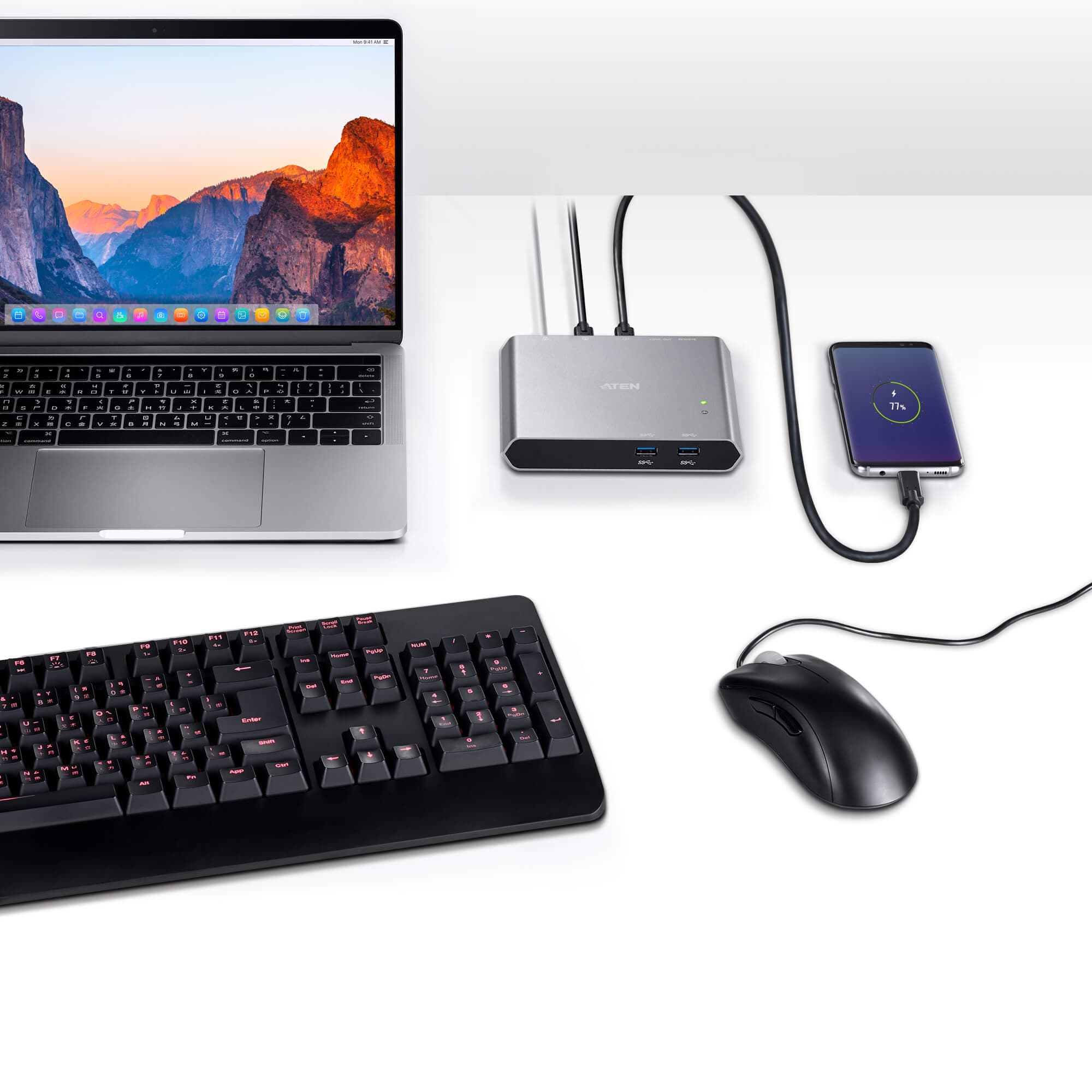 2-Port 4K HDMI USB-C KVM Dock Switch with Power Pass-through — изглед 8
