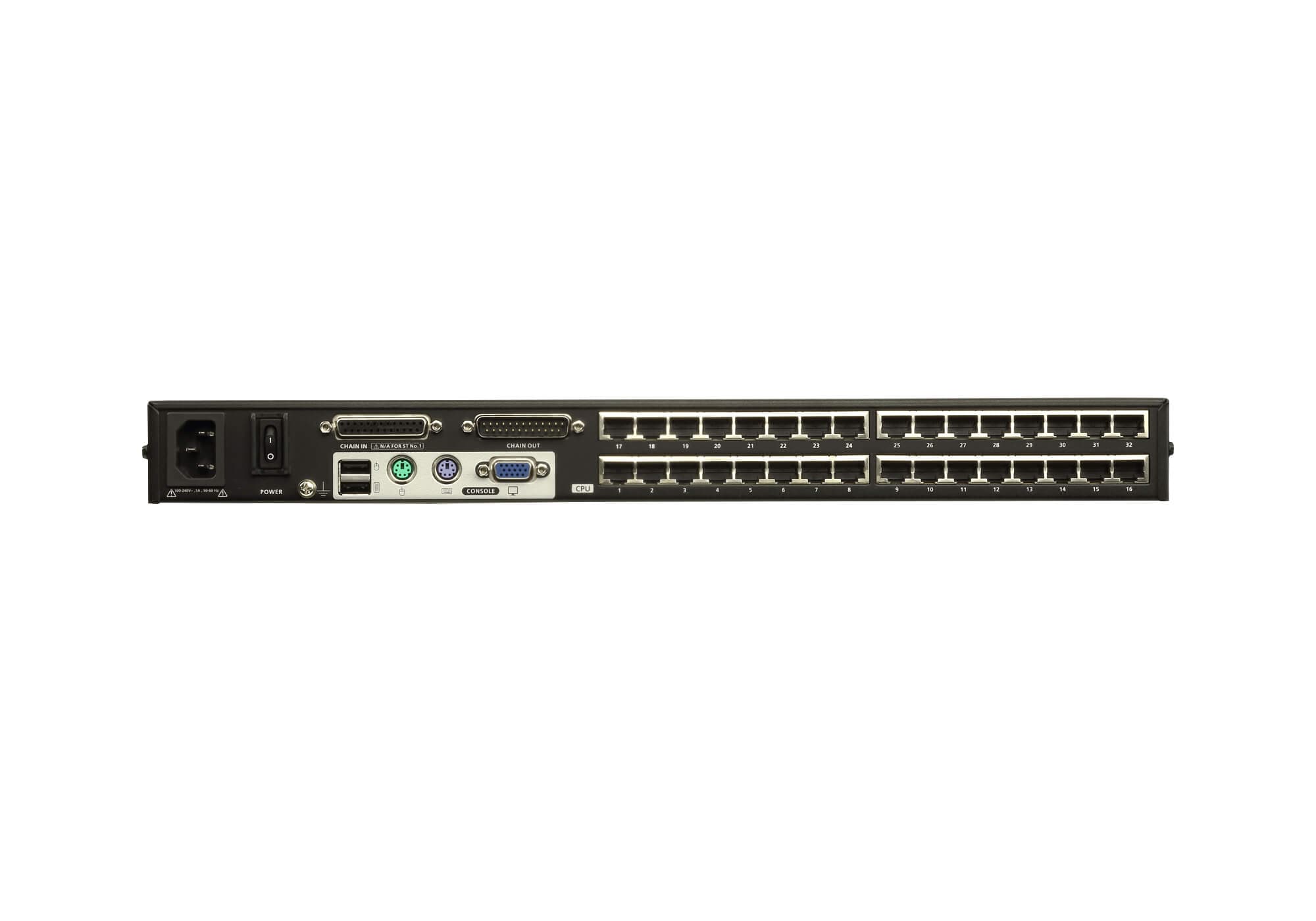 32-Port Multi-Interface (DisplayPort, HDMI, DVI, VGA) Cat 5 KVM Switch — изглед 2