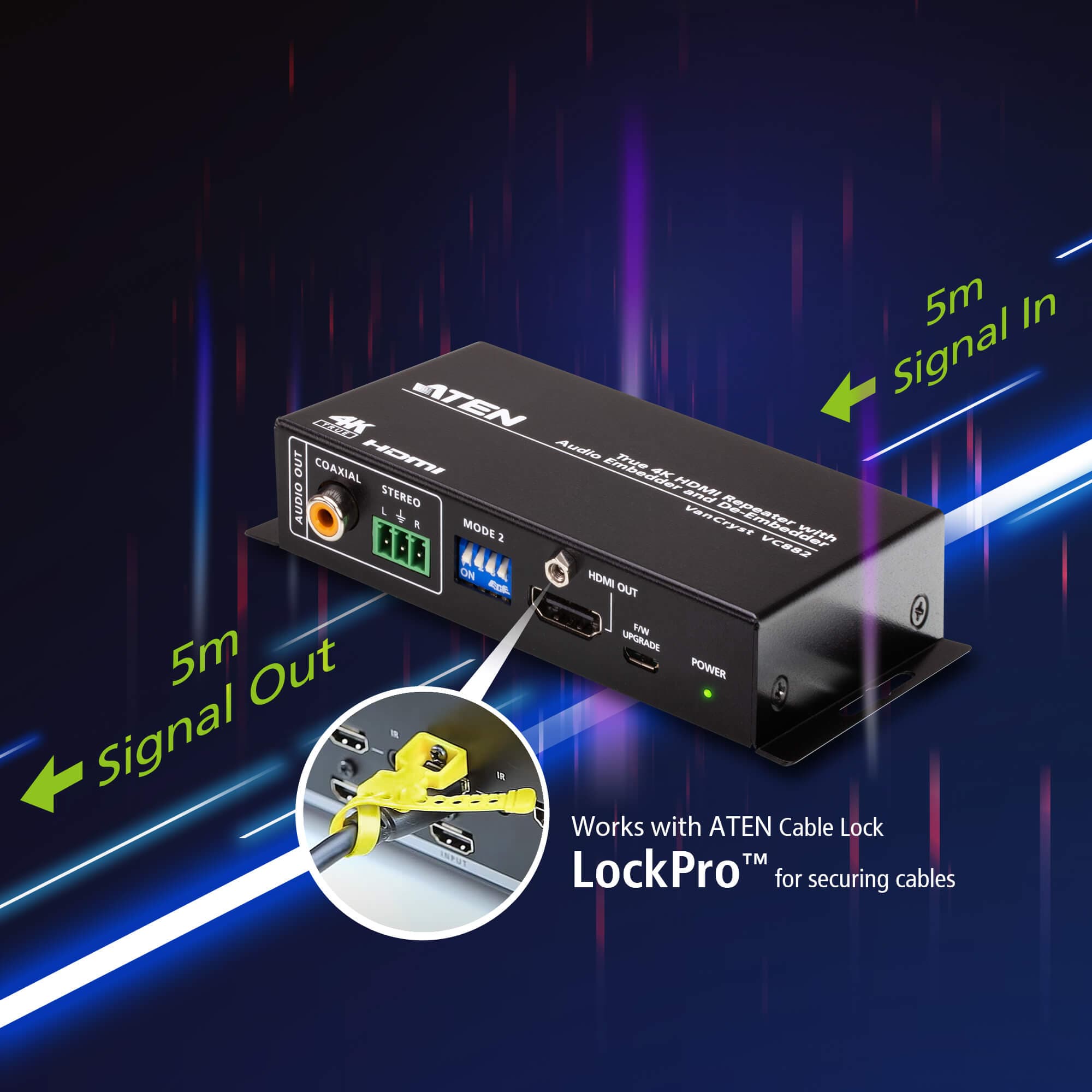 True 4K HDMI Repeater with Audio Embedder and De-Embedder — view 5