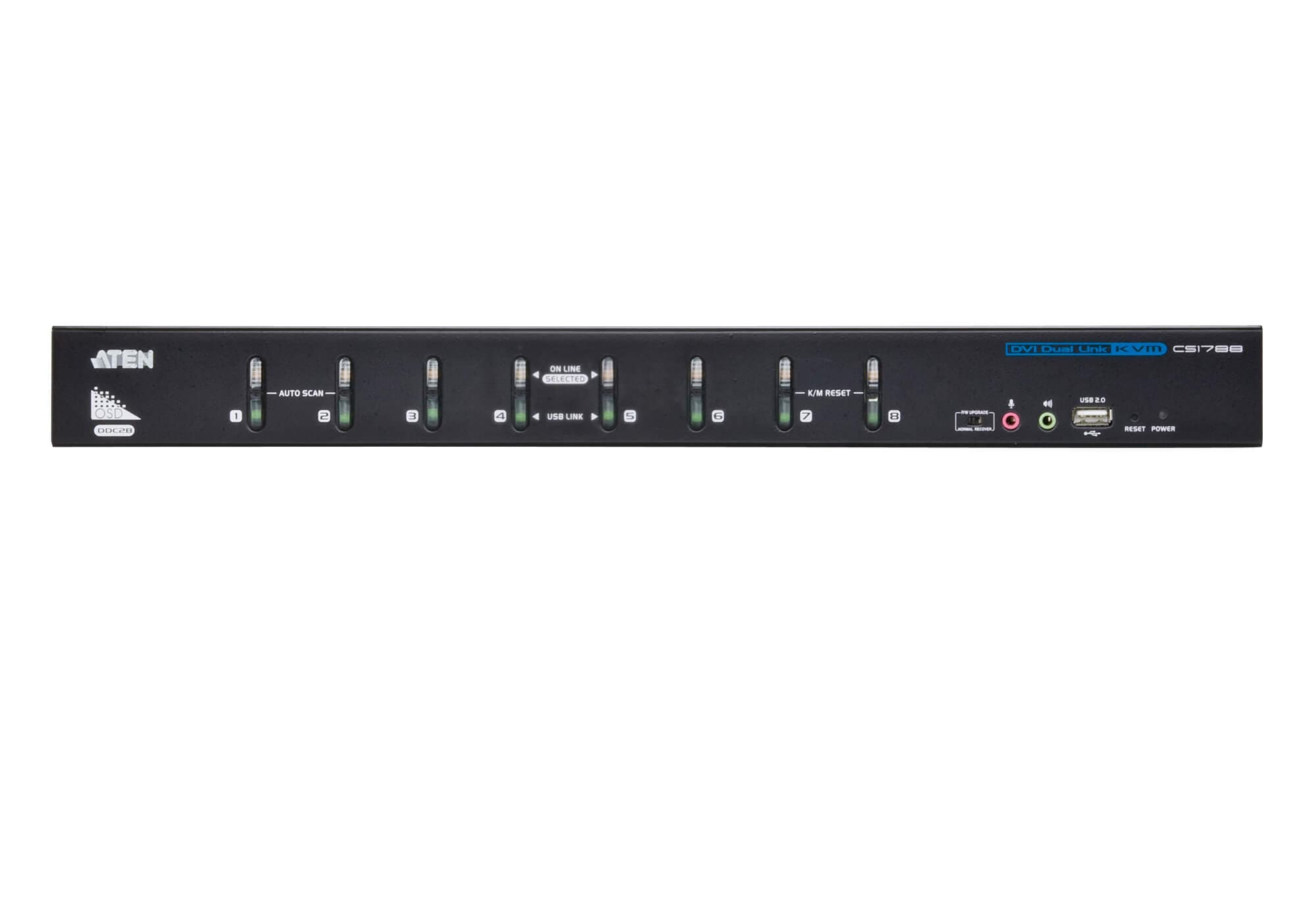 8-Port USB DVI Dual Link/Audio KVM Switch