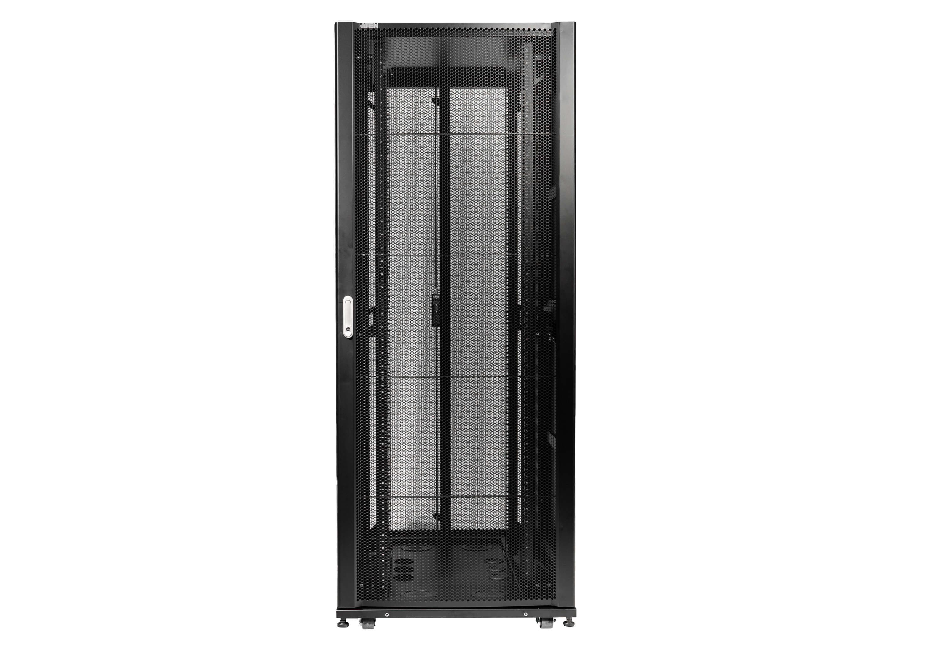 42U Server Rack with Perforated Front Door and Split Rear Door