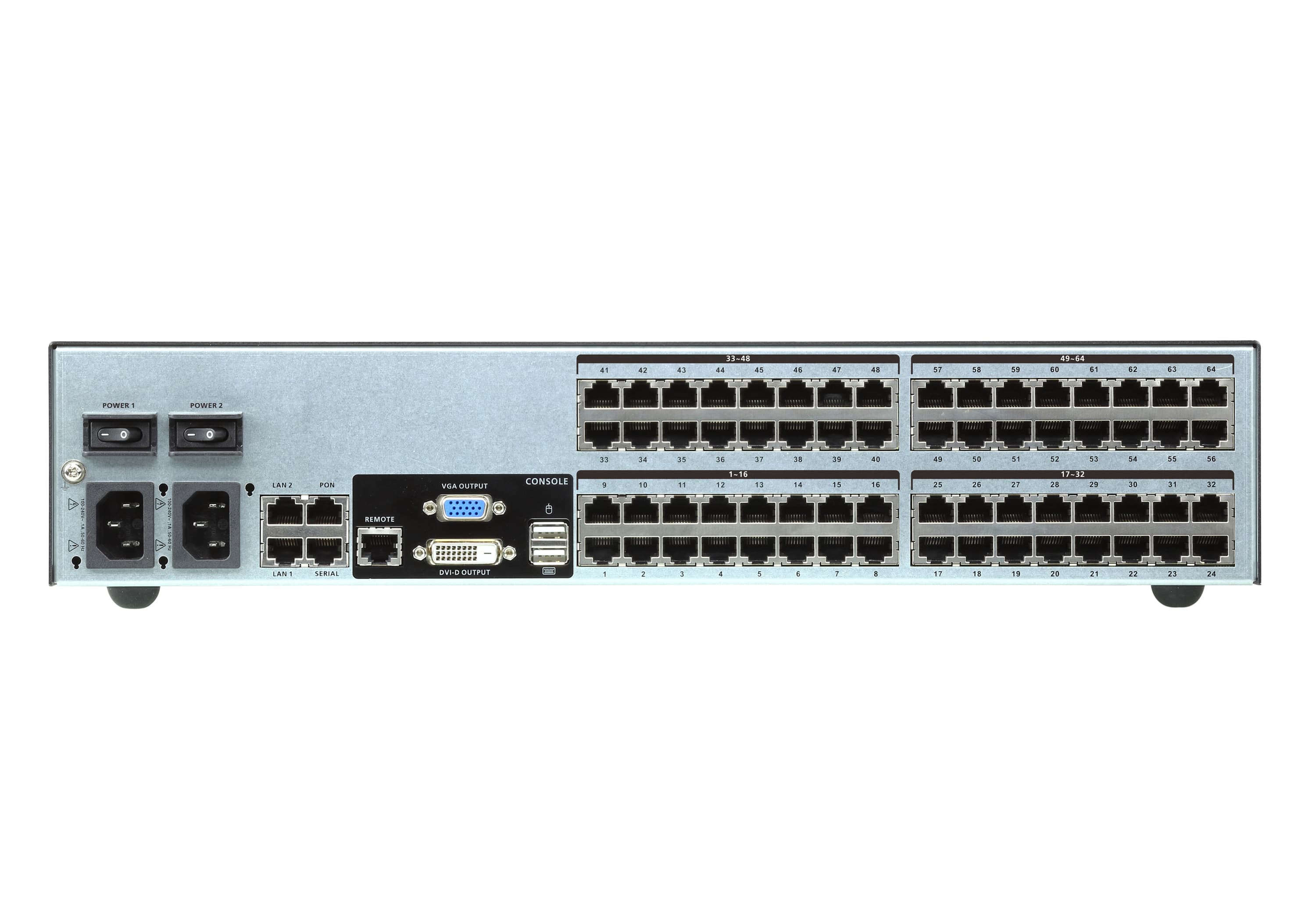 1-Local/8-Remote Access 64-Port Multi-Interface Cat 5 KVM over IP Switch — изглед 3