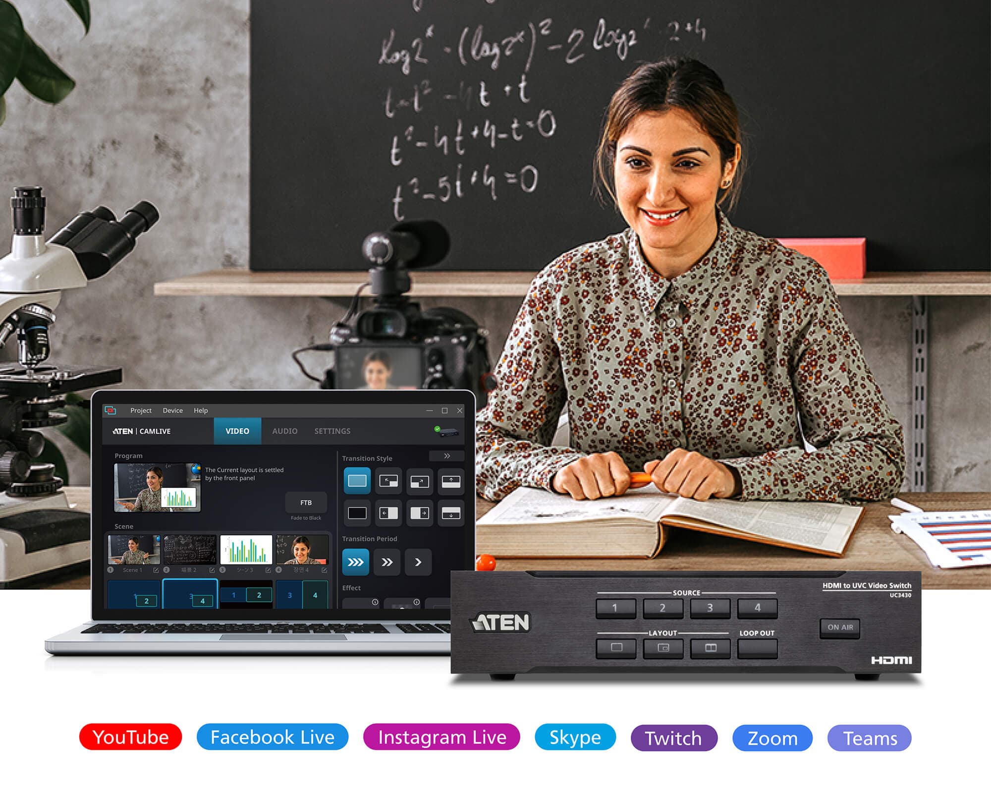 CAMLIVE™ PRO 4K 4-Input HDMI to USB Video Switcher — view 5