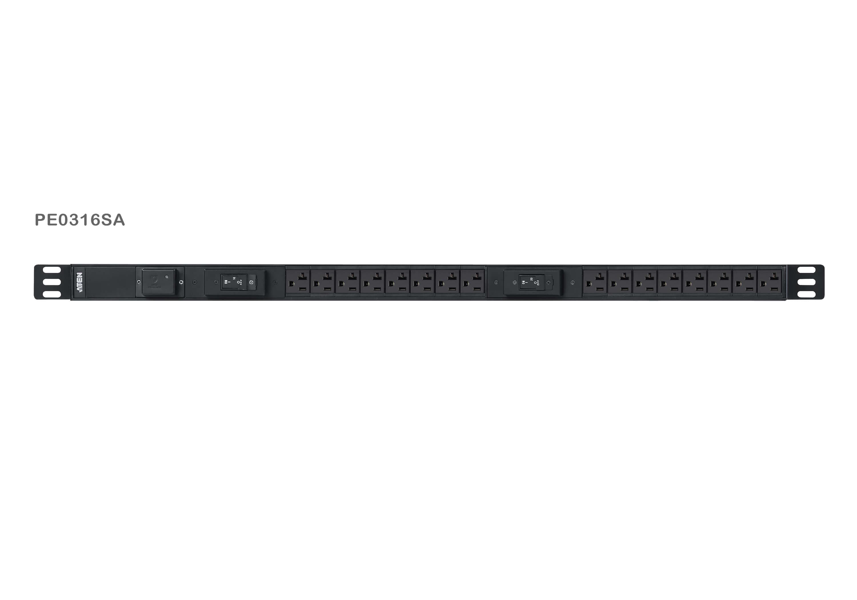 0U Basic PDU with Surge Protection — view 2