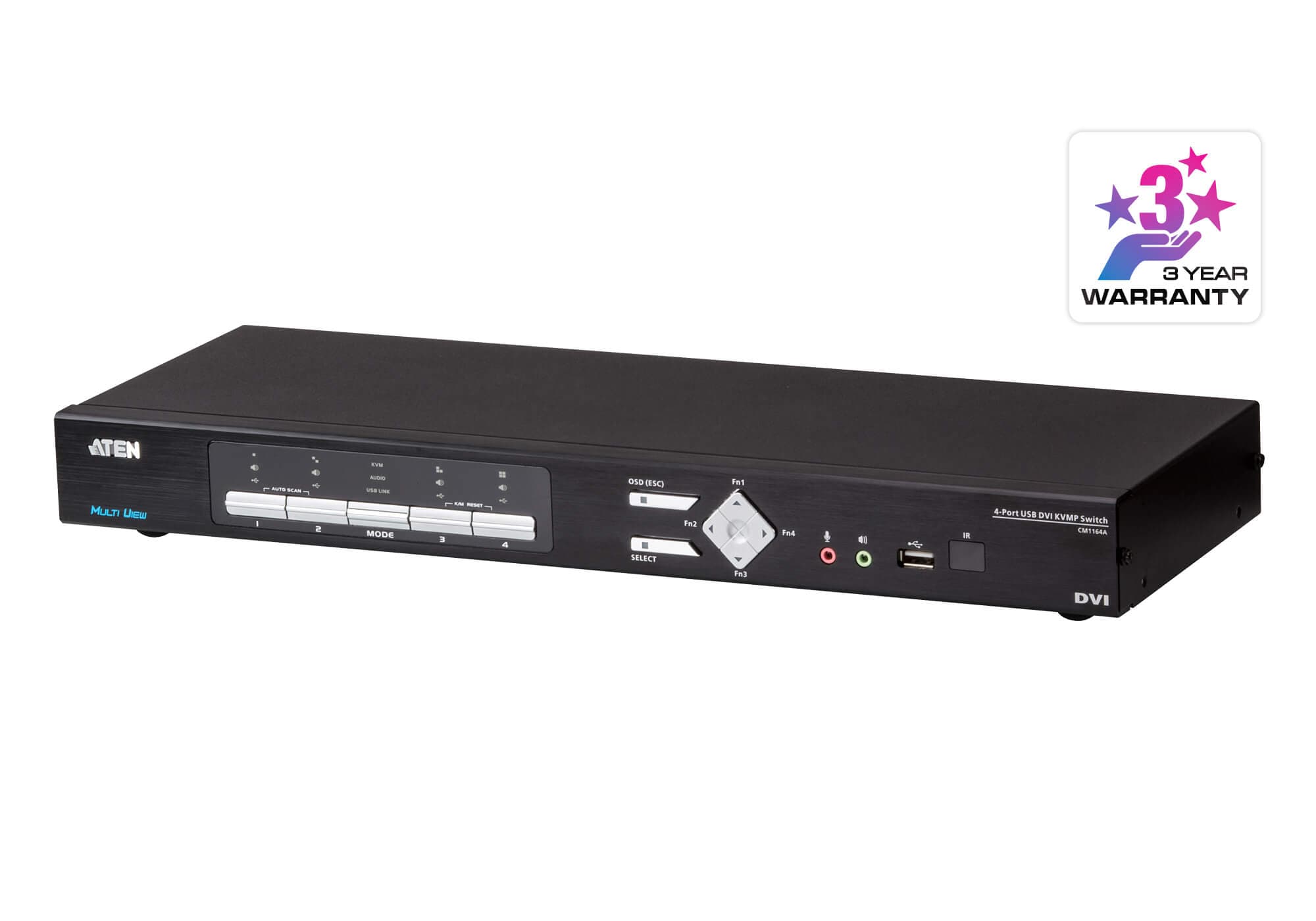4-Port USB DVI Multi-View KVMP™ Switch — изглед 3