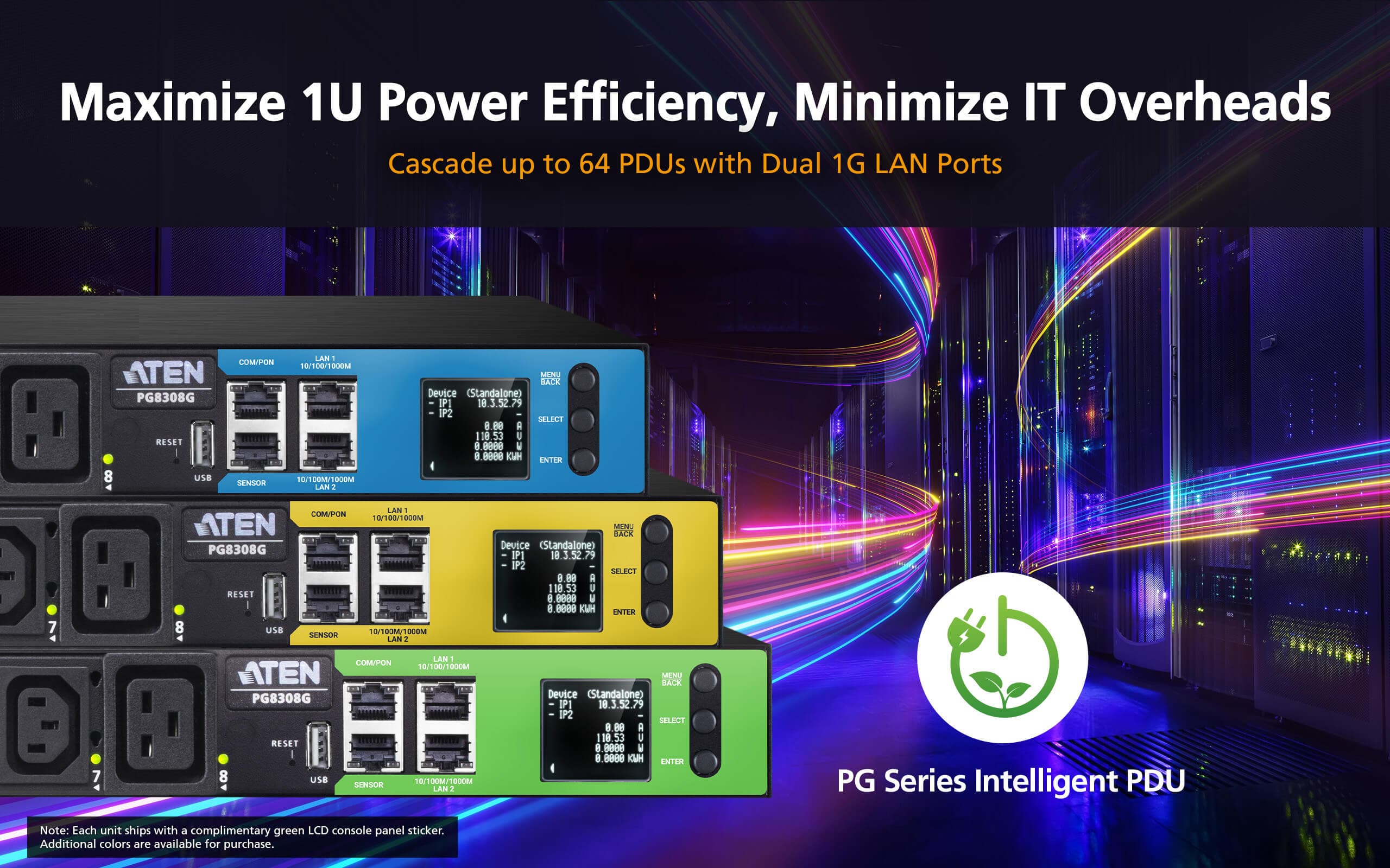 30A/32A 8-Outlet 1U Outlet-Metered & Switched eco PDU — изглед 7