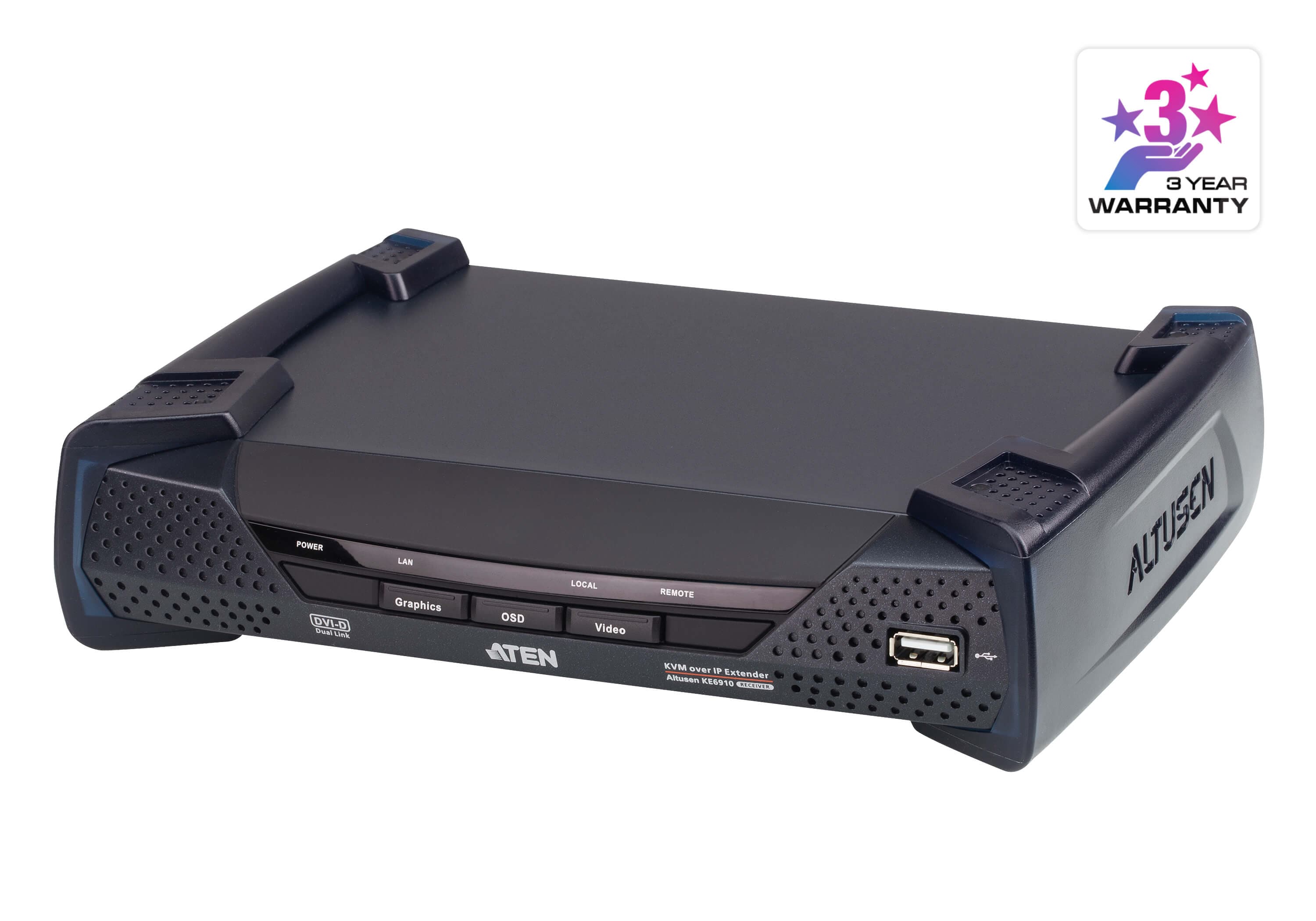 2K DVI-D Dual Link KVM over IP Receiver — view 3