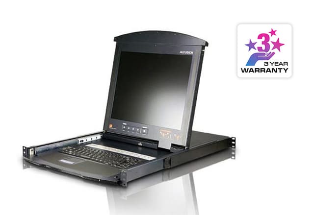 1-Local/1-Remote Access 8-Port PS/2 VGA Dual Rail LCD KVM over IP Switch