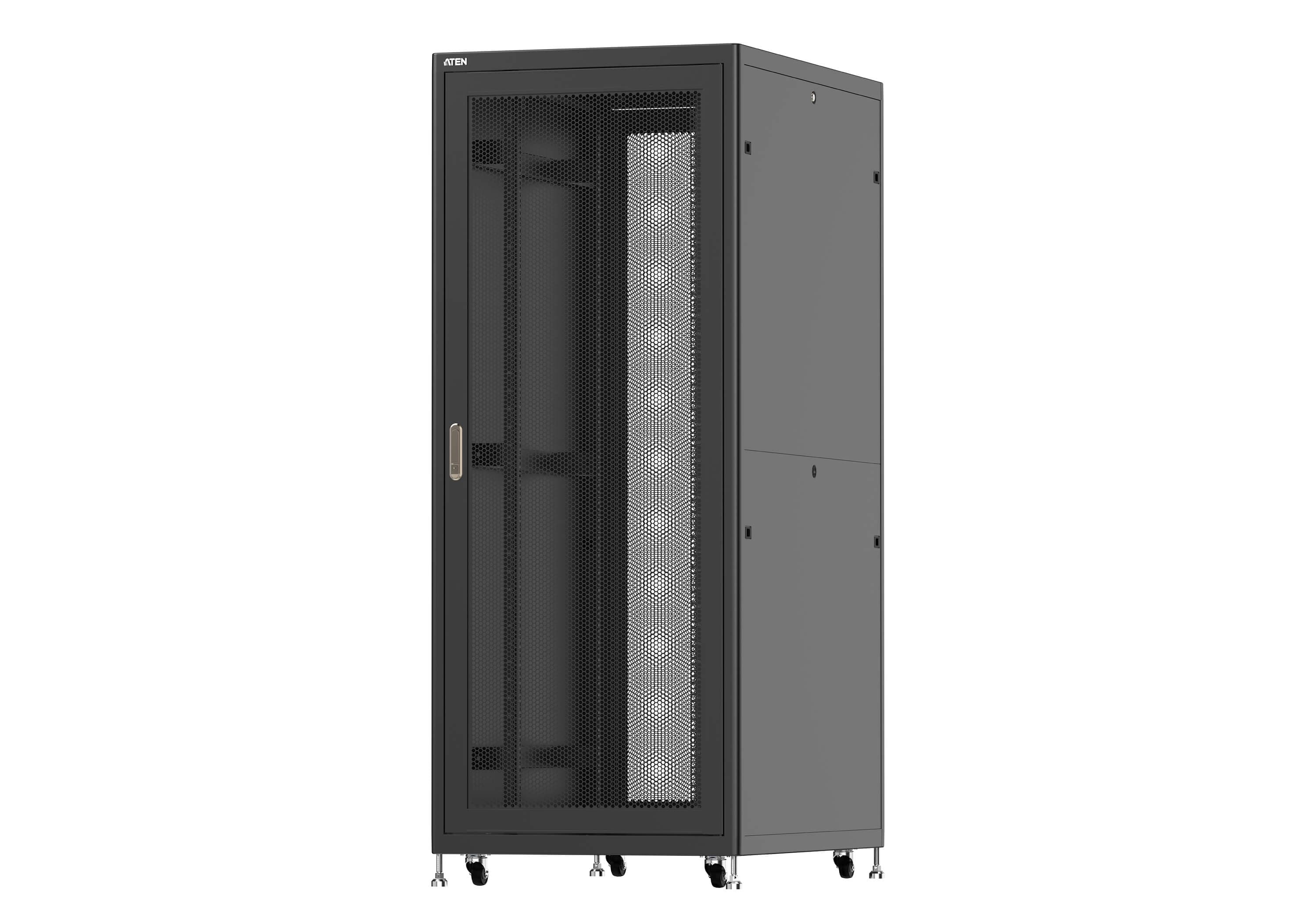 42U Network/Server Rack with Perforated Front and Rear Doors — view 2