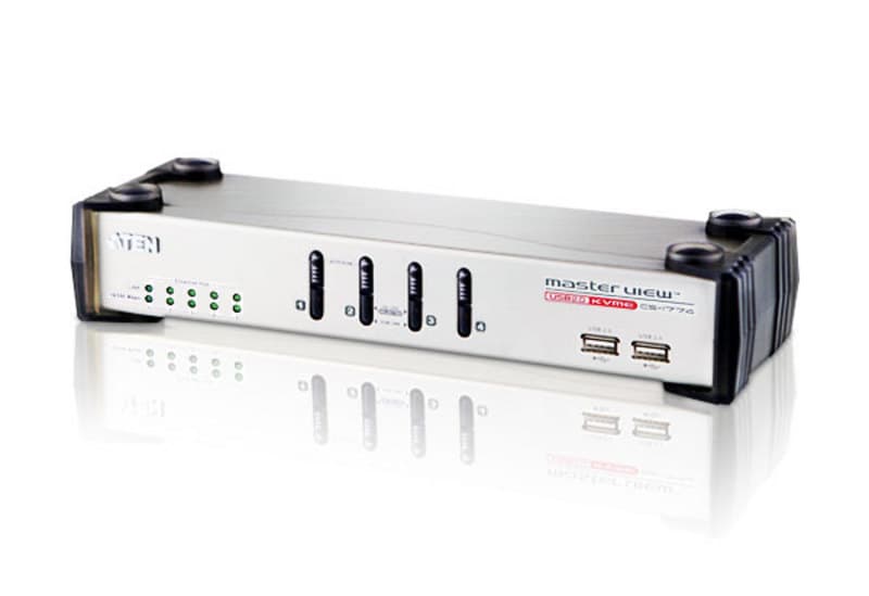 4-Port USB VGA/Audio KVME™ Switch with Ethernet Hub