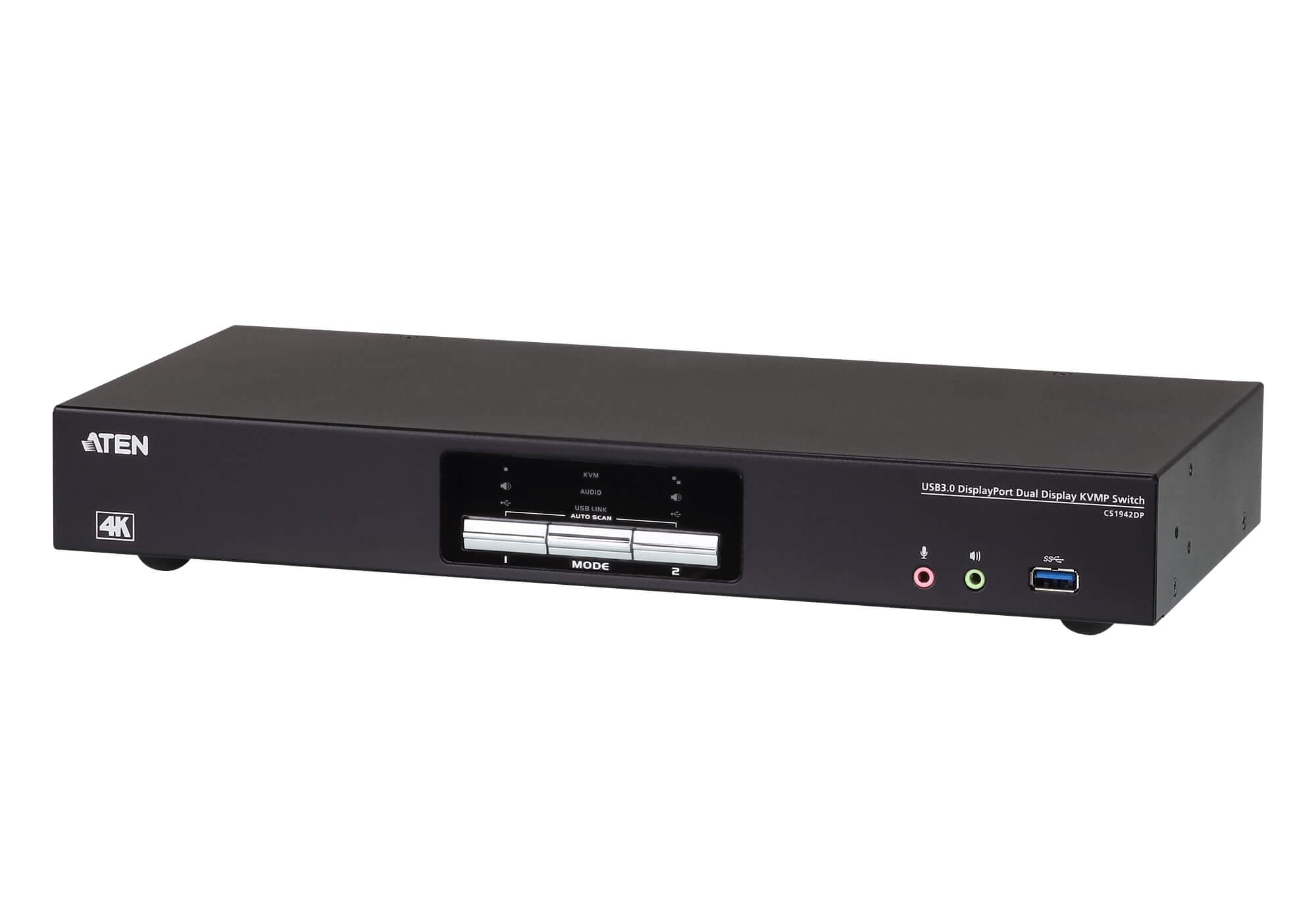 2-Port USB 3.0 4K DisplayPort Dual Display KVMP™ Switch — view 3
