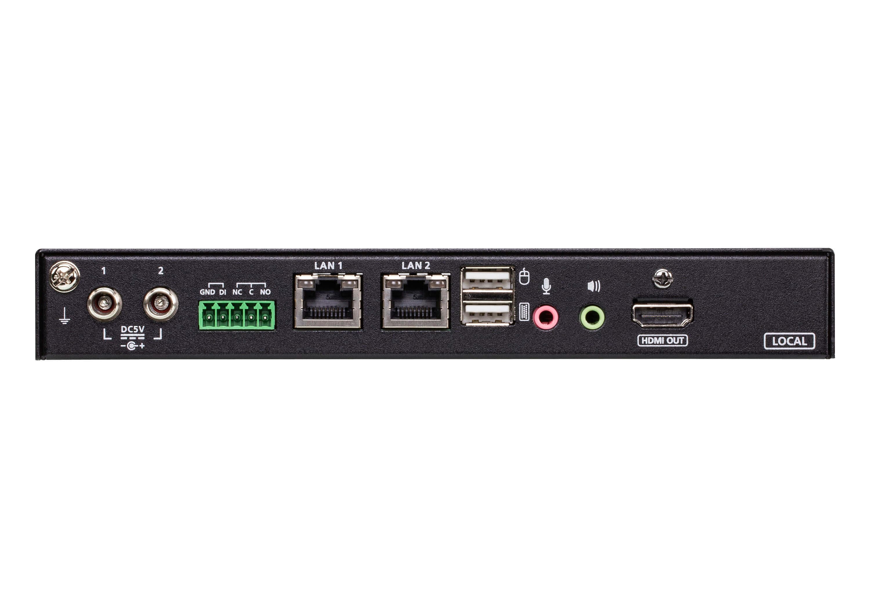 1-Local / Remote Shared Access Single Port 4K HDMI KVM over IP Switch — view 2