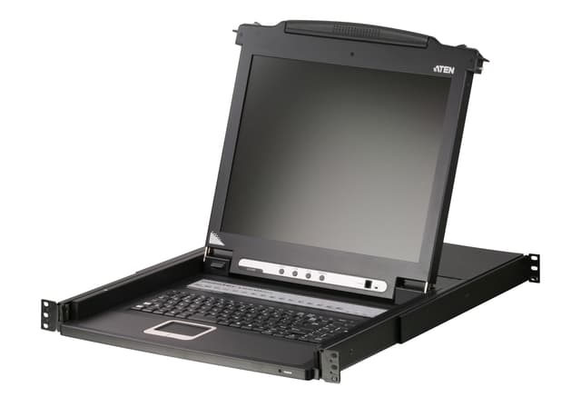 16-Port PS/2-USB VGA Single Rail LCD KVM Switch
