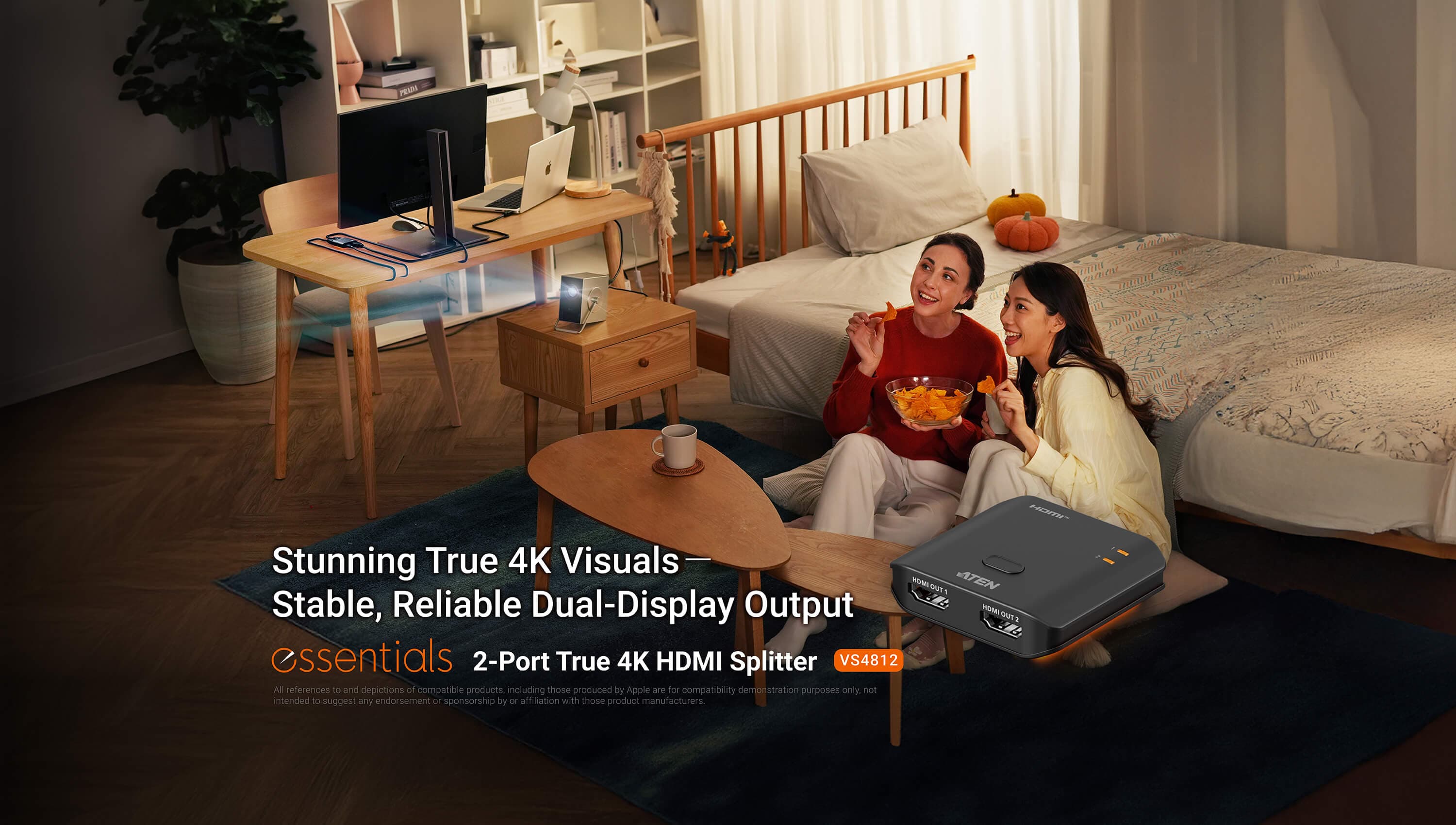 2-Port True 4K HDMI Splitter — изглед 4