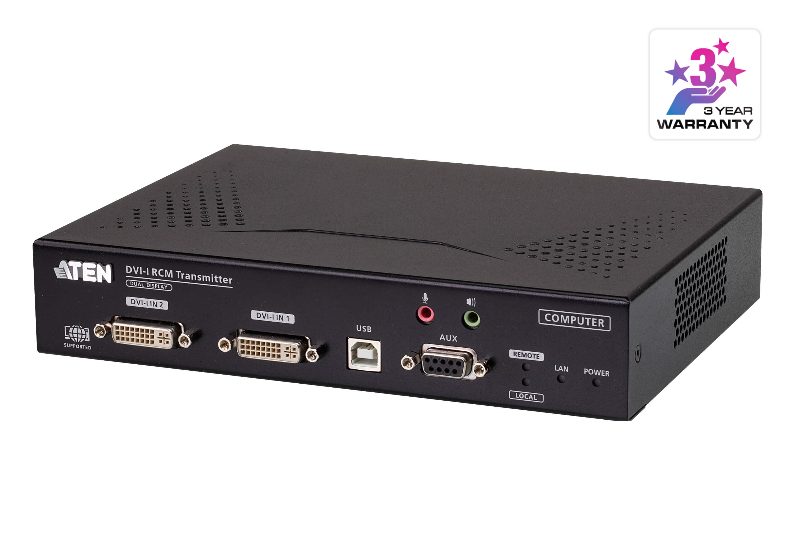 DVI-I Dual Display KVM over IP Transmitter with Remote Access — изглед 3