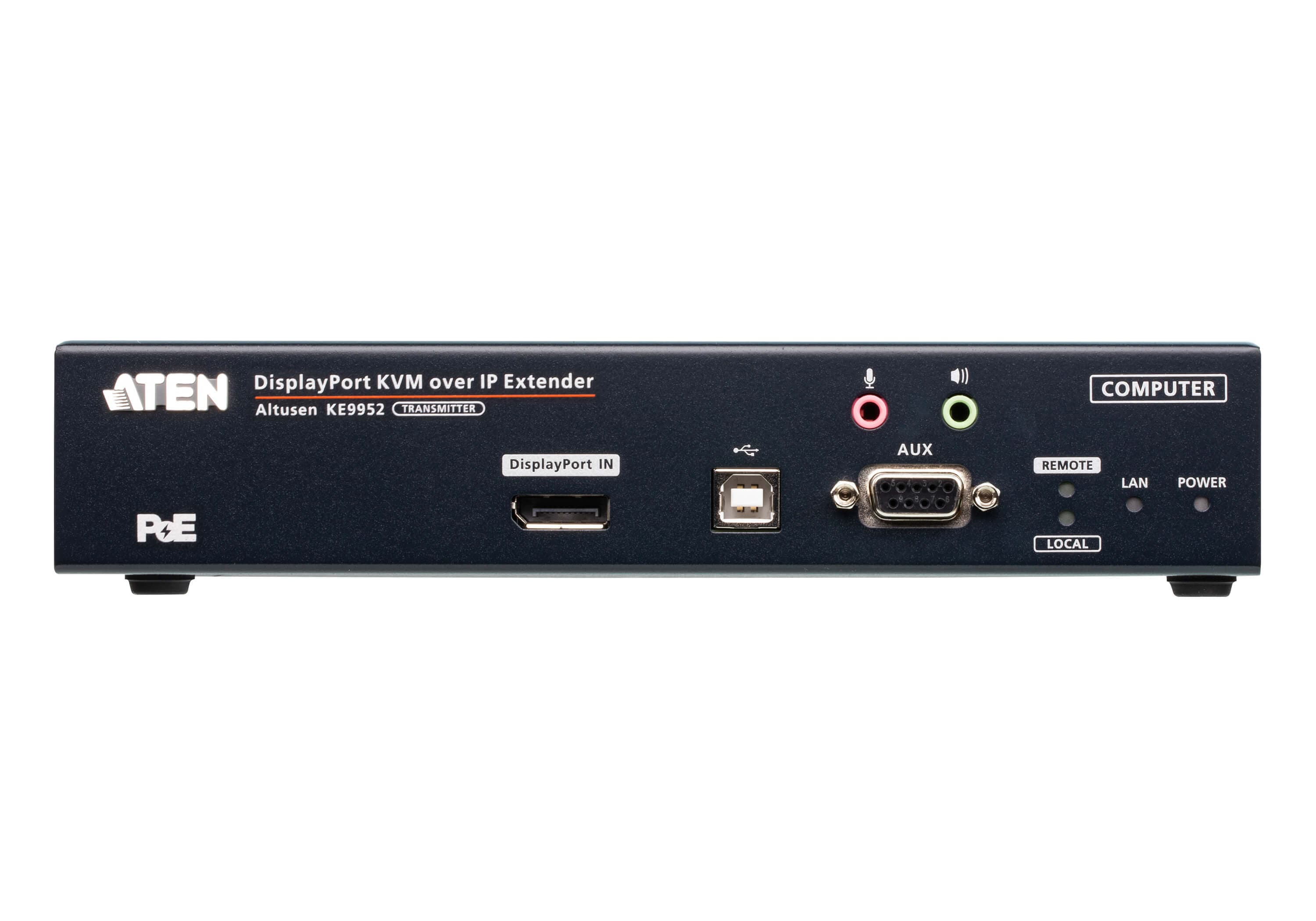4K DisplayPort Single Display KVM over IP Extender with PoE — изглед 5