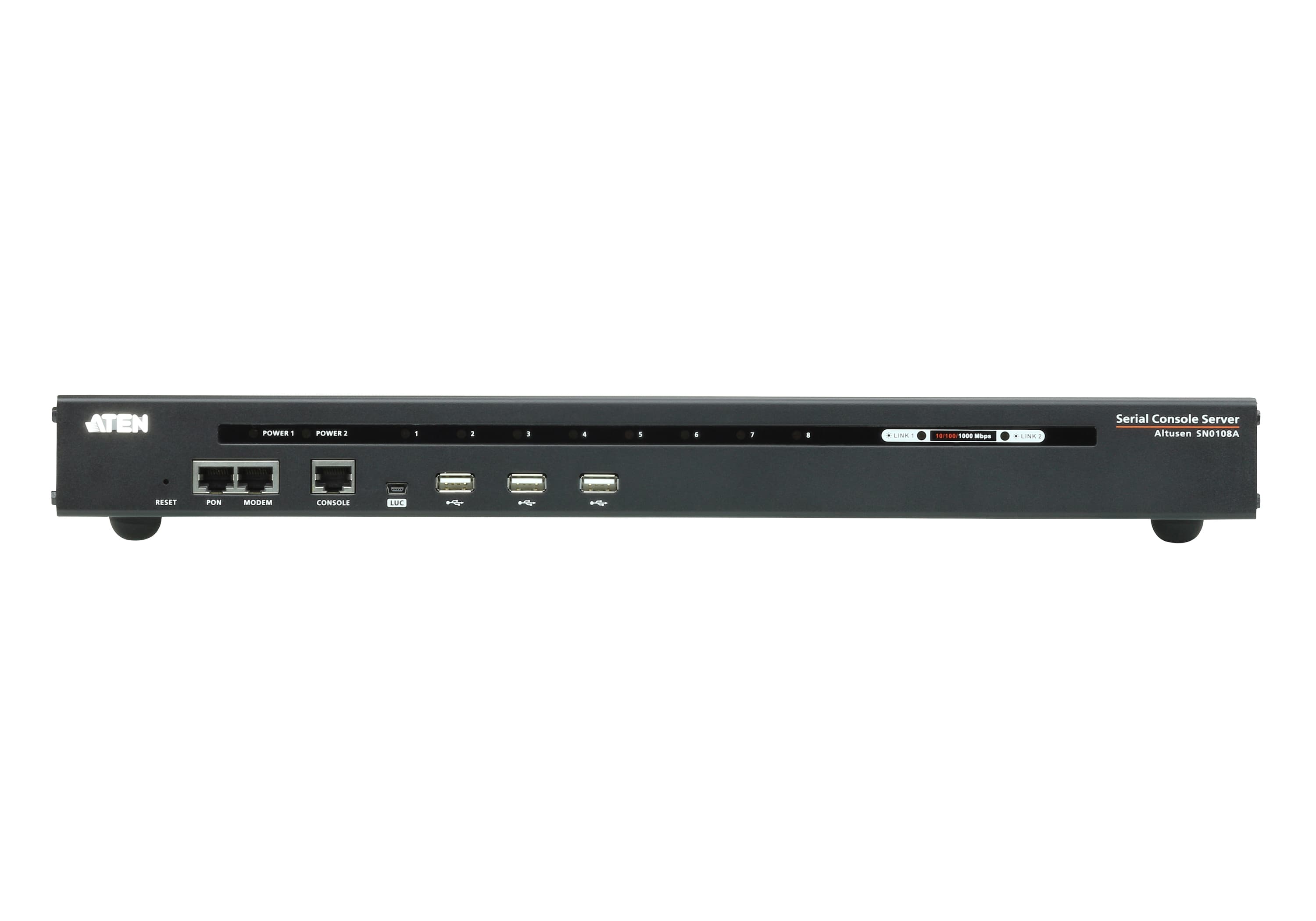 8-Port Serial Console Server with Dual Power/LAN — изглед 2