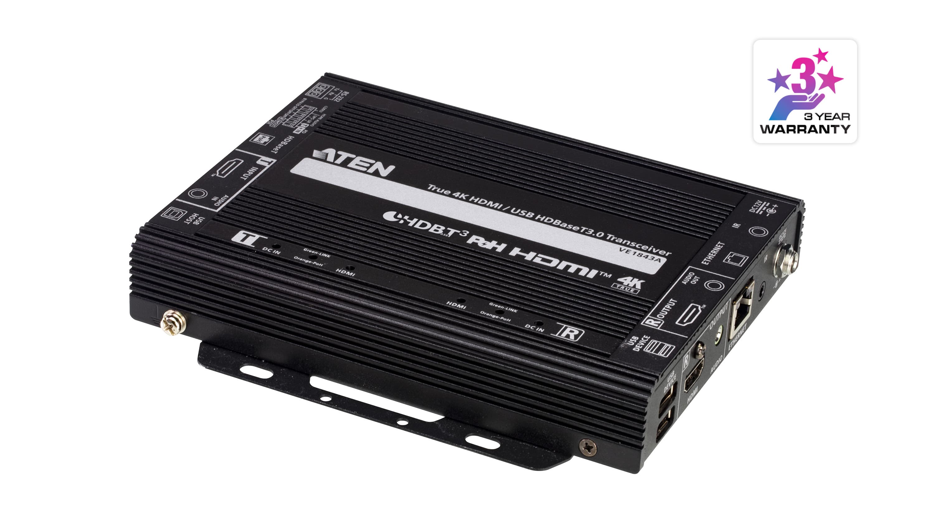 True 4K HDMI / USB HDBaseT 3.0 Transceiver with PoH (True 4K@100 m) — изглед 3