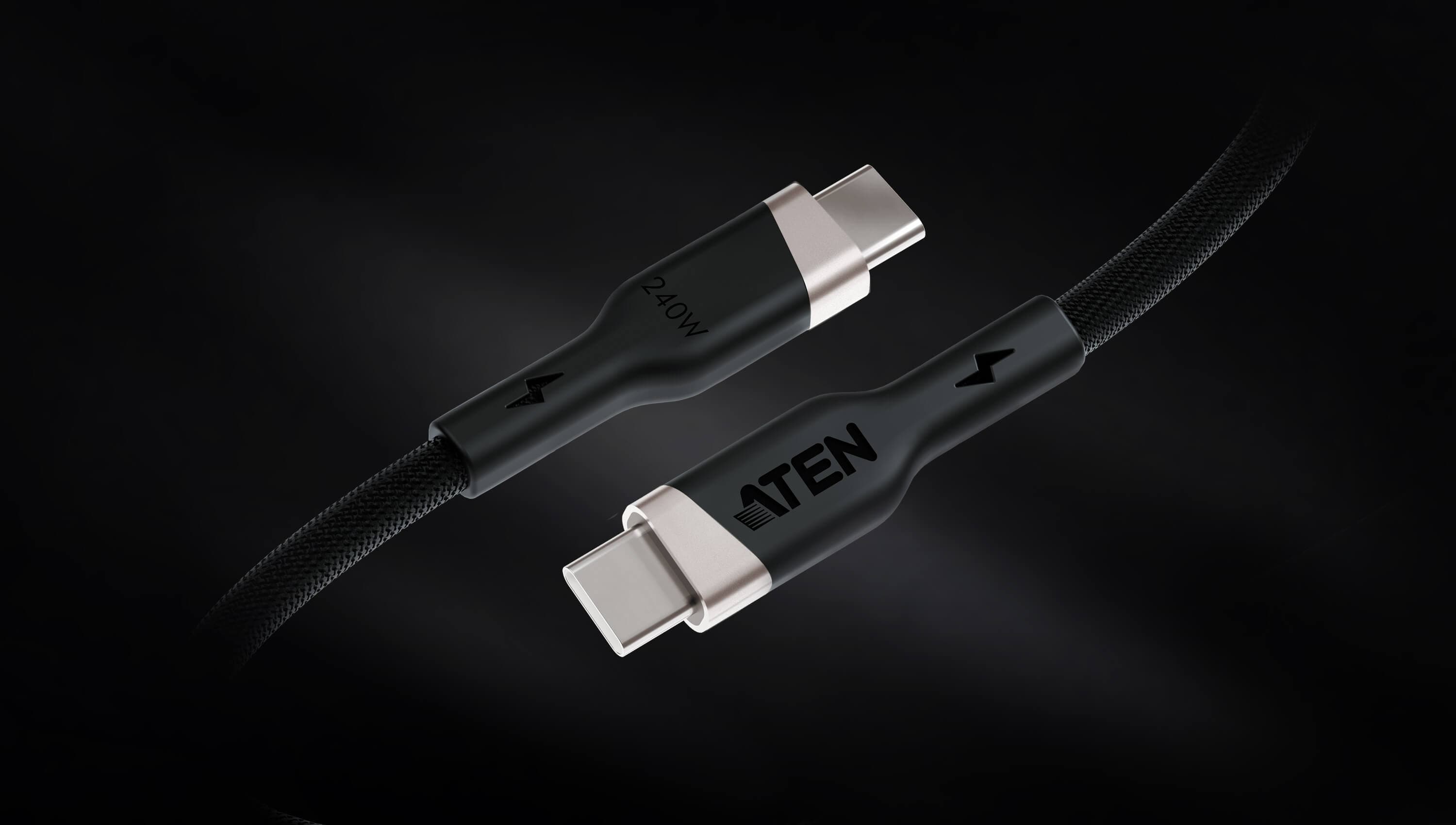 1m 240W USB-C to USB-C Braided Charging Cable — изглед 3