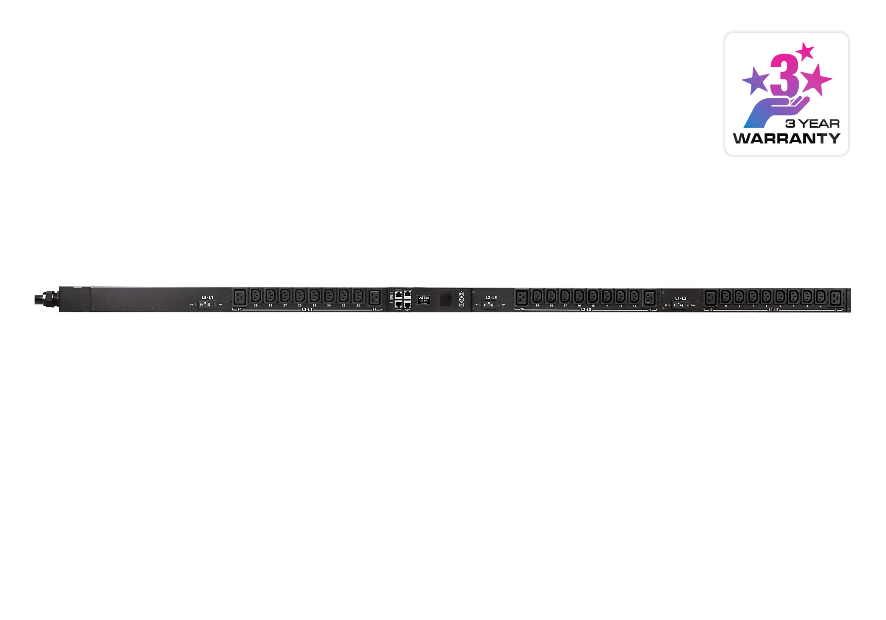 30A/32A 30-Outlet 3-Phase Metered eco PDU — изглед 3