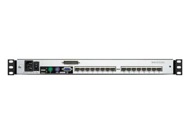 16-Port Multi-Interface Cat 5 Dual Rail LCD KVM Switch