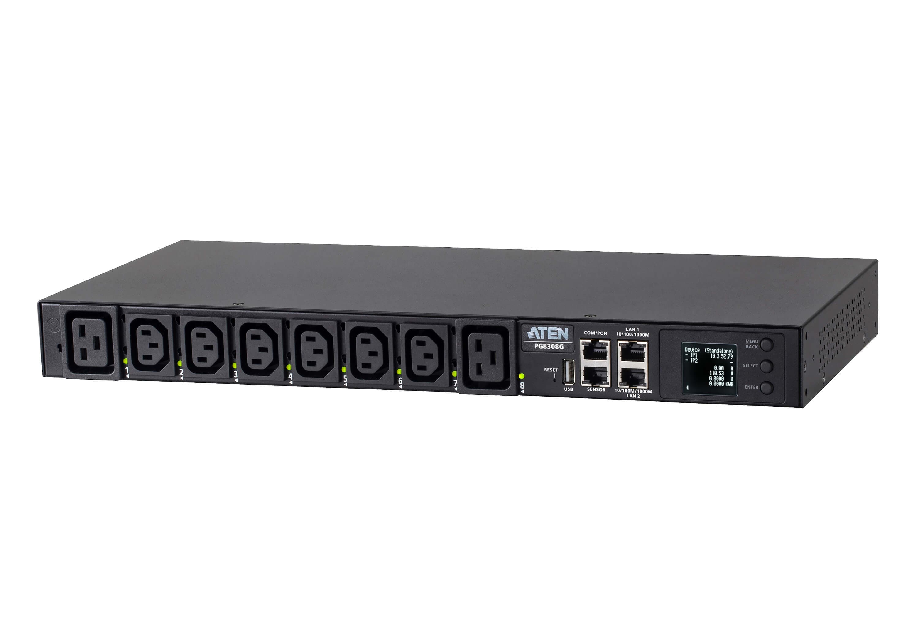 30A/32A 8-Outlet 1U Outlet-Metered & Switched eco PDU — изглед 4