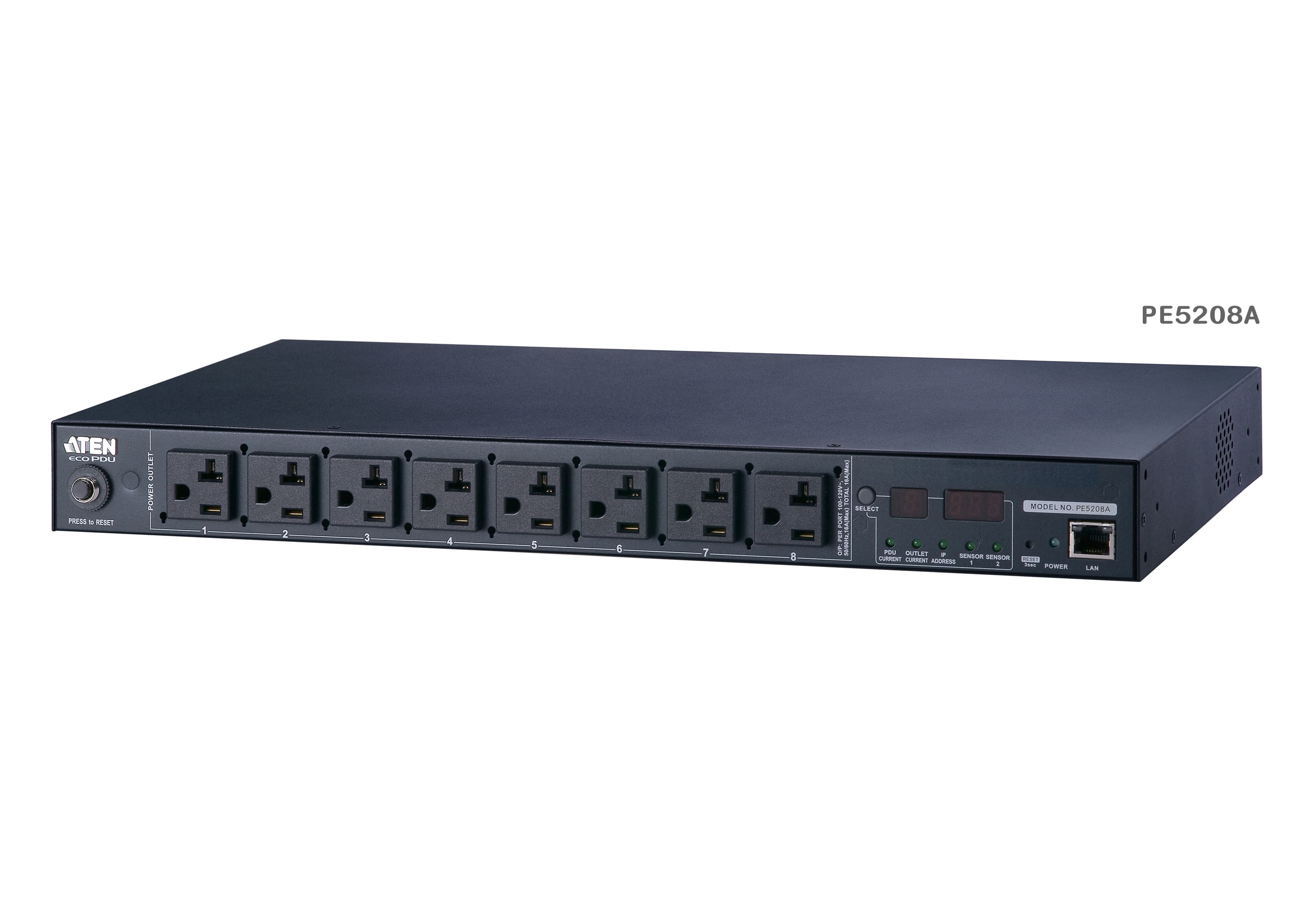 20A/16A 8-Outlet 1U Metered eco PDU — изглед 6