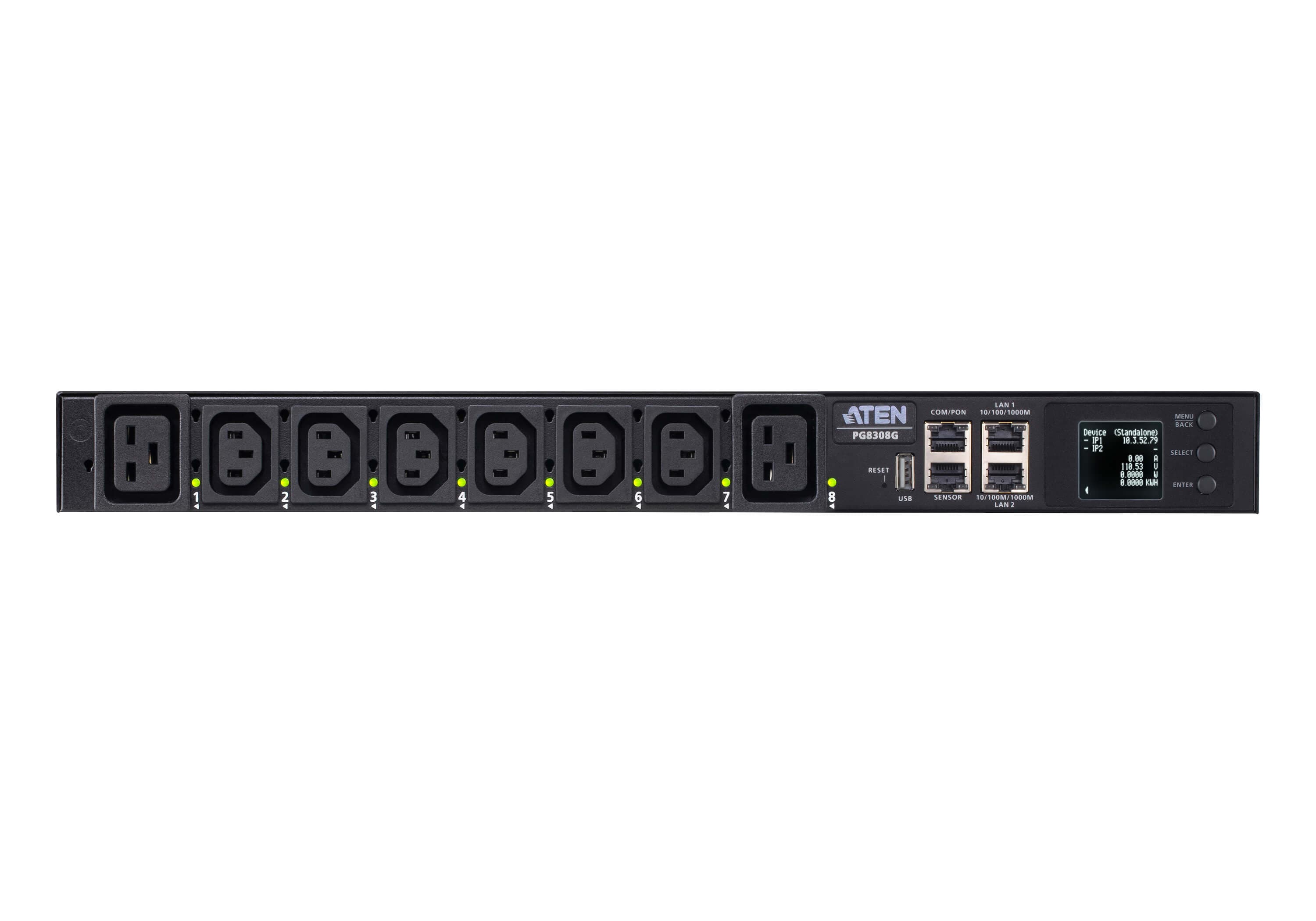 30A/32A 8-Outlet 1U Outlet-Metered & Switched eco PDU — изглед 5