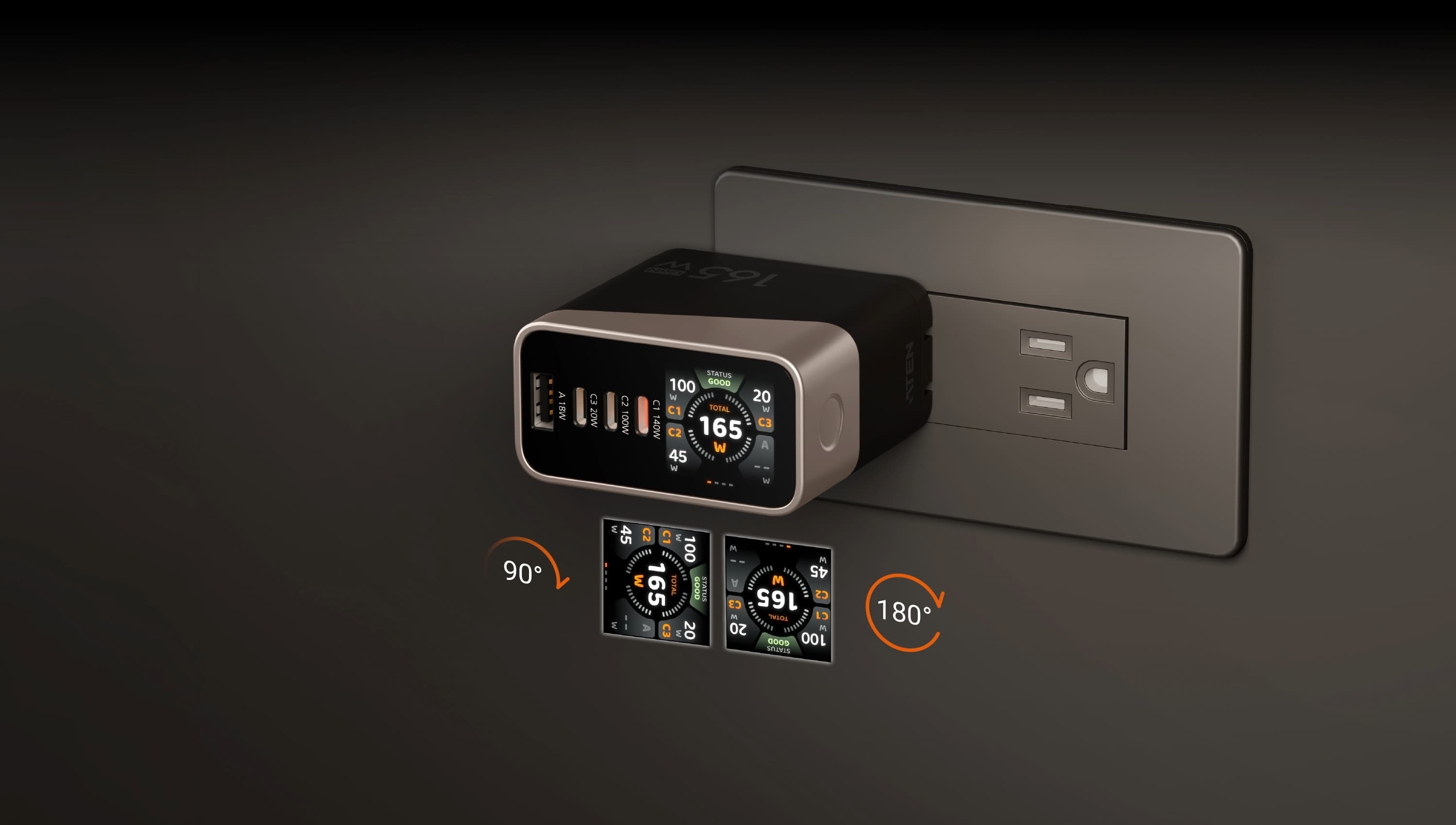 165W 4-Port Smart Display Charger — изглед 4