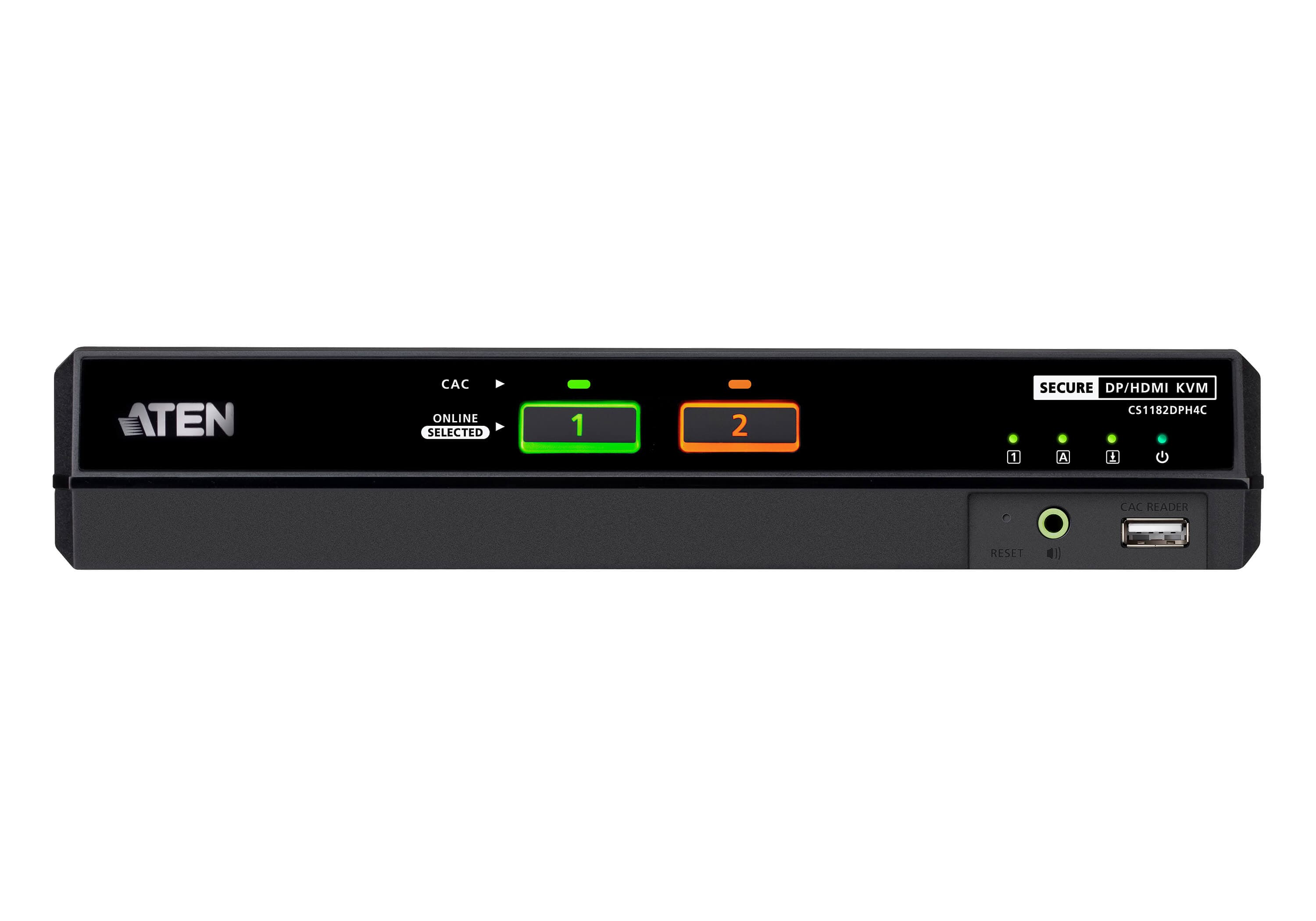 2-Port USB 5K DisplayPort/HDMI Universal Secure KVM Switch with CAC (PSD PP v4.0 Compliant)