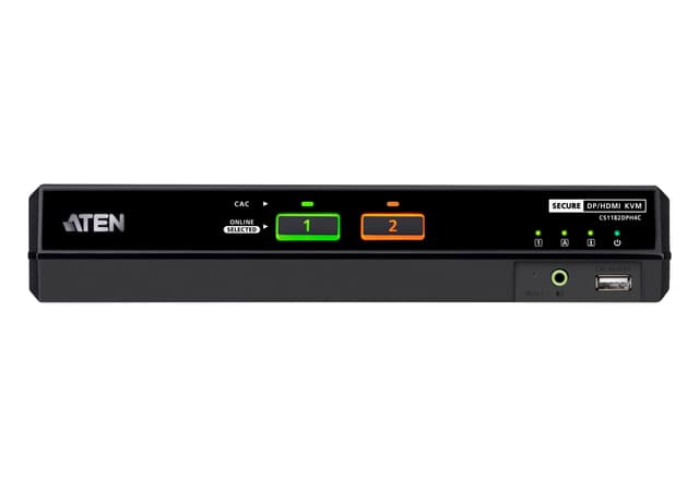 2-Port USB 5K DisplayPort/HDMI Universal Secure KVM Switch with CAC (PSD PP v4.0 Compliant)
