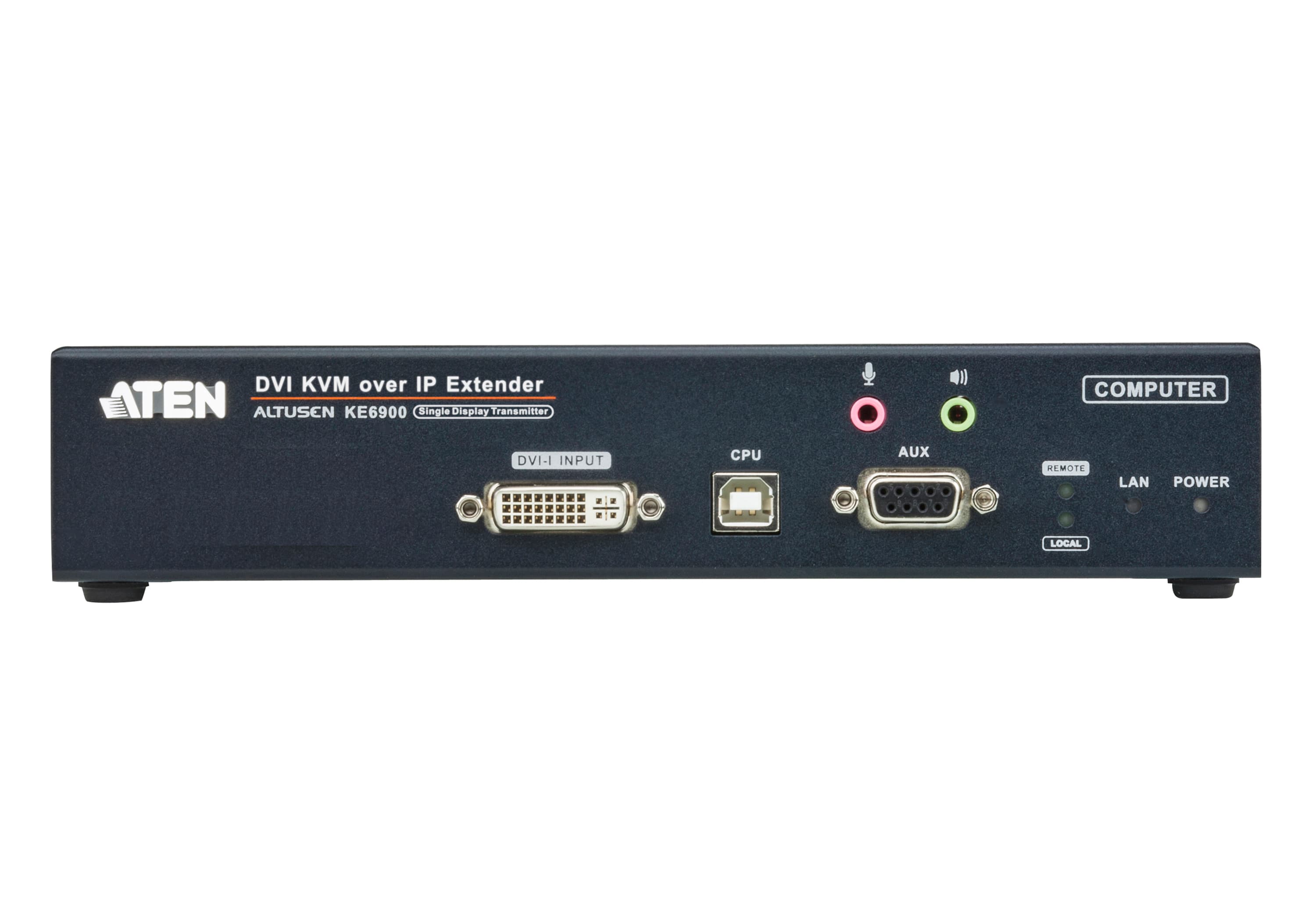USB DVI-I Single Display KVM Over IP Transmitter