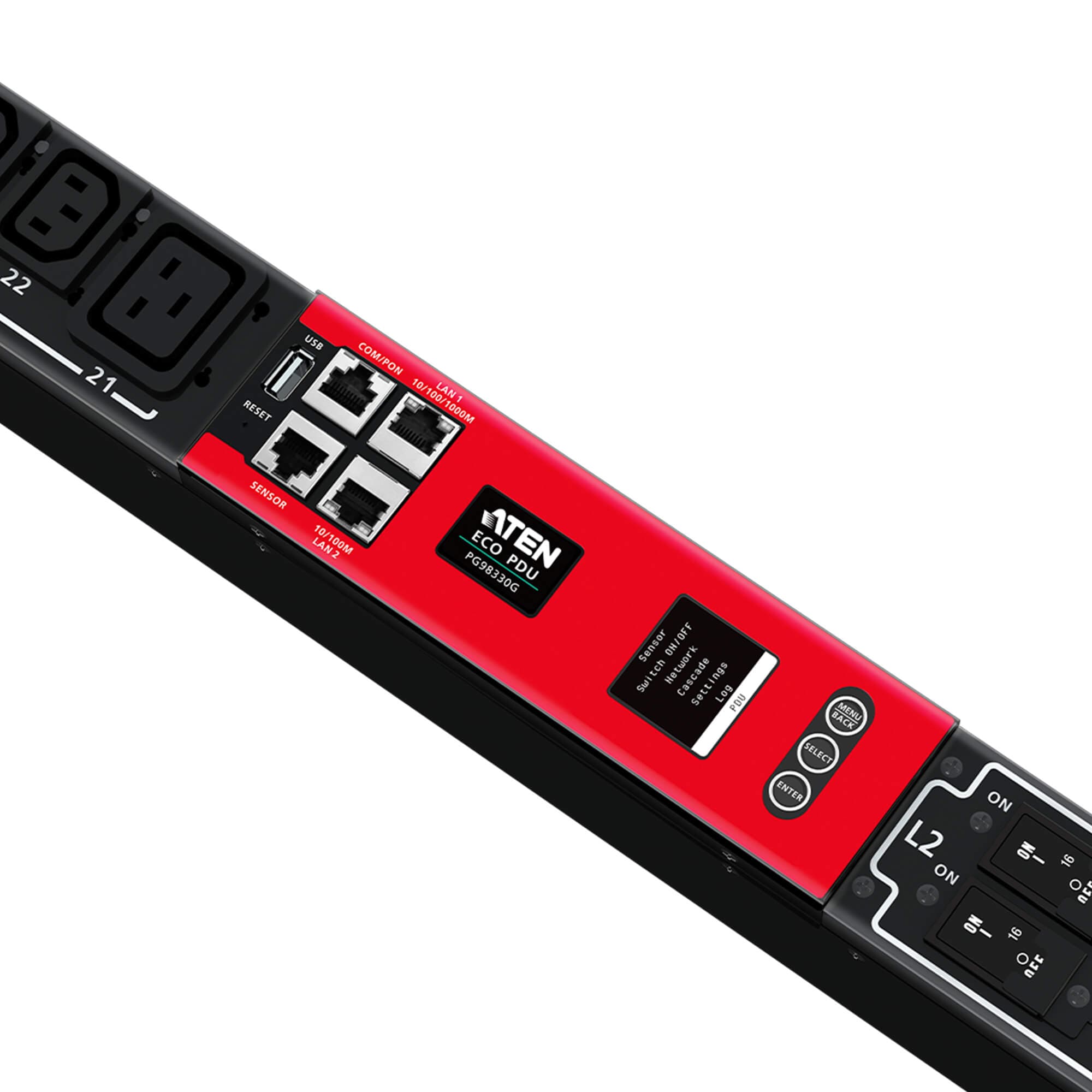30A/32A 30-Outlet 3-Phase Outlet-Metered & Switched eco PDU — изглед 5