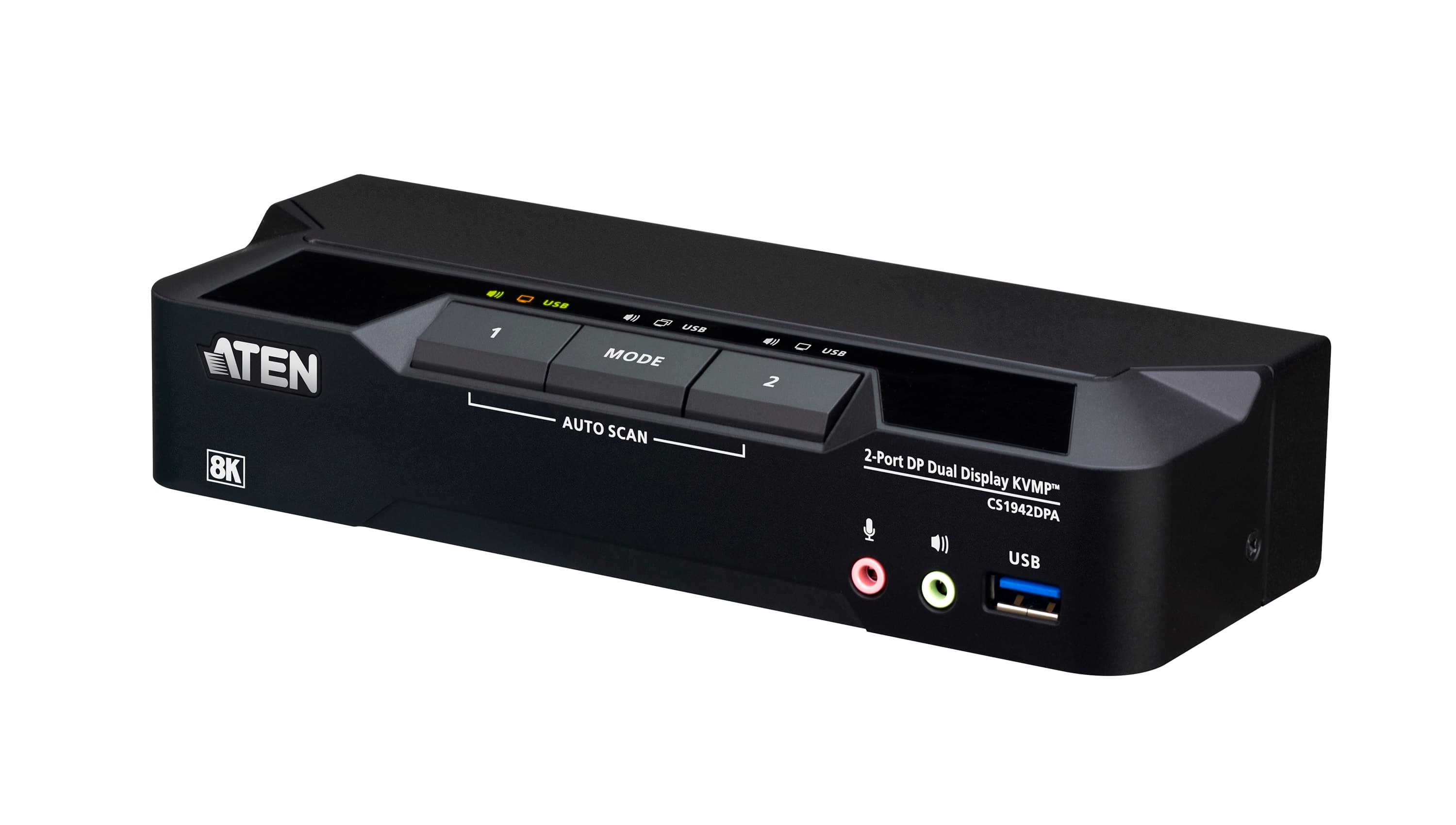 2-Port USB 3.0 8K DisplayPort Dual-Display KVMP™ Switch (Cables included) — изглед 3
