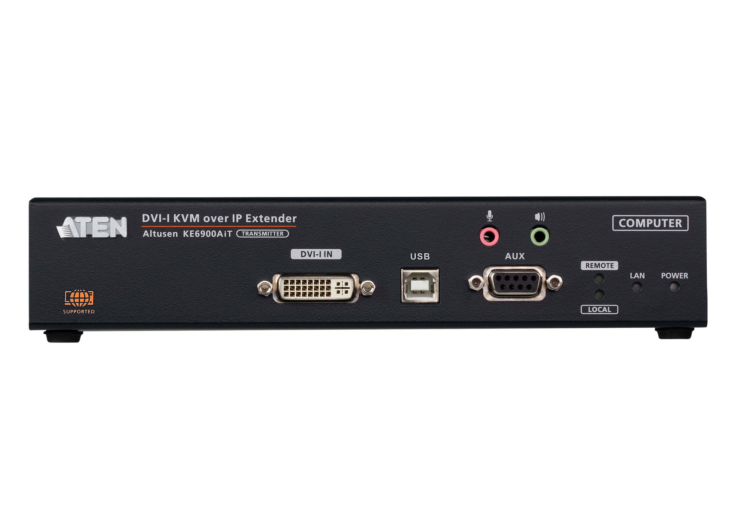 DVI-I Single Display KVM over IP Transmitter with Internet Access
