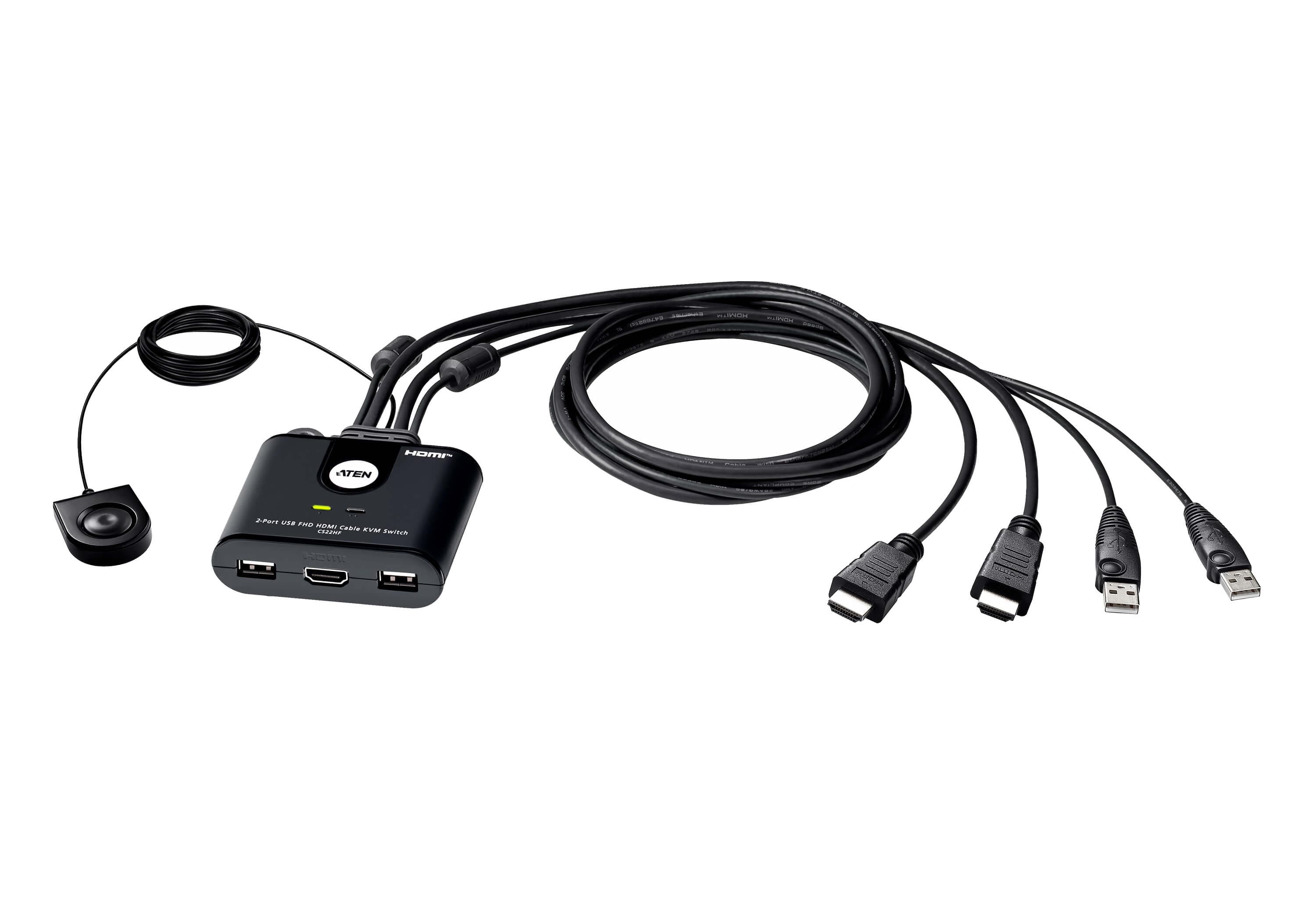 2-Port USB FHD HDMI Cable KVM Switch — изглед 3