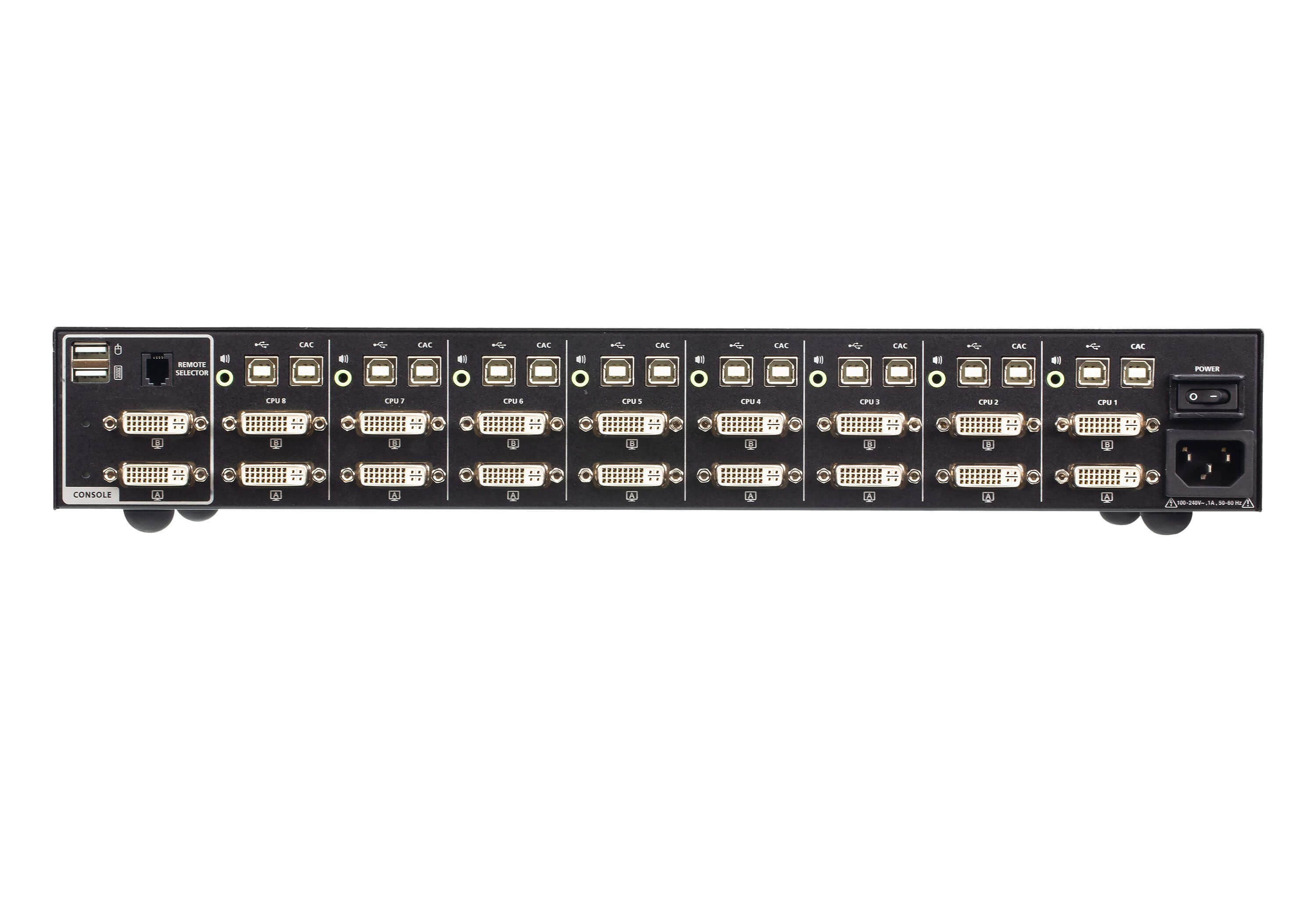8-Port USB DVI Dual Display Secure KVM Switch with CAC (PSD PP v4.0 Compliant)
