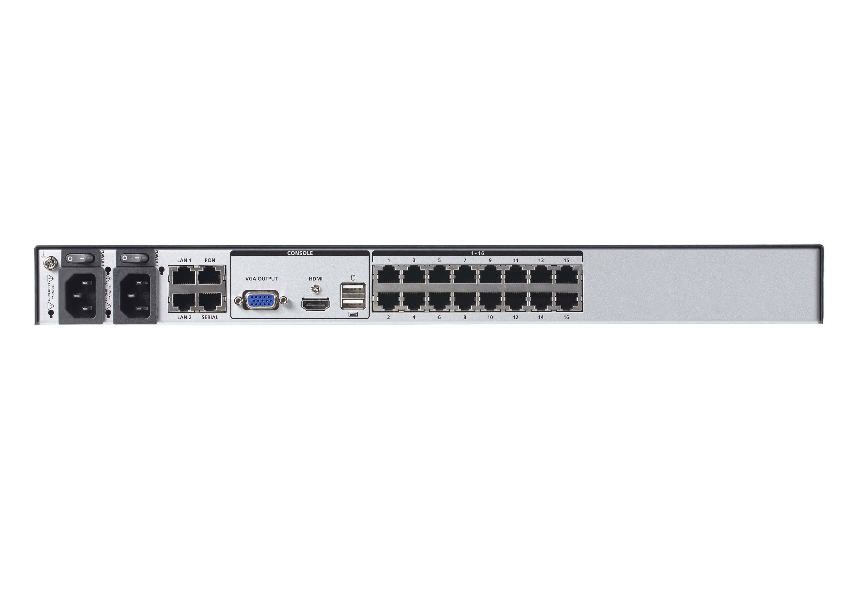 1-Local/4-Remote Shared Access 16-Port Multi-Interface Cat 5 KVM over IP Switch — изглед 2