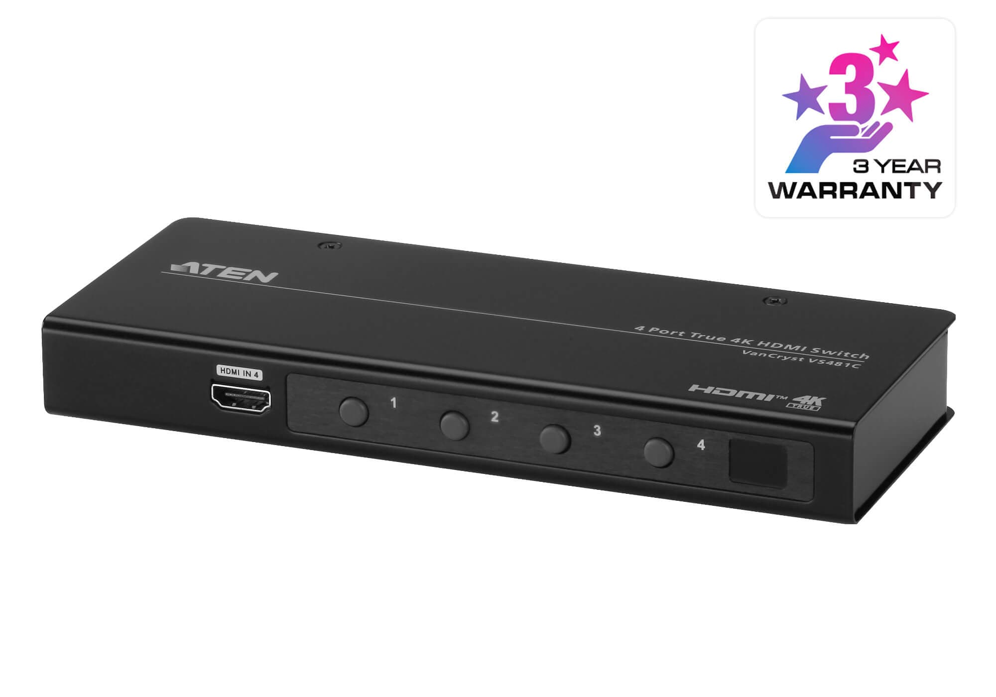 4-Port True 4K HDMI Switch — изглед 3