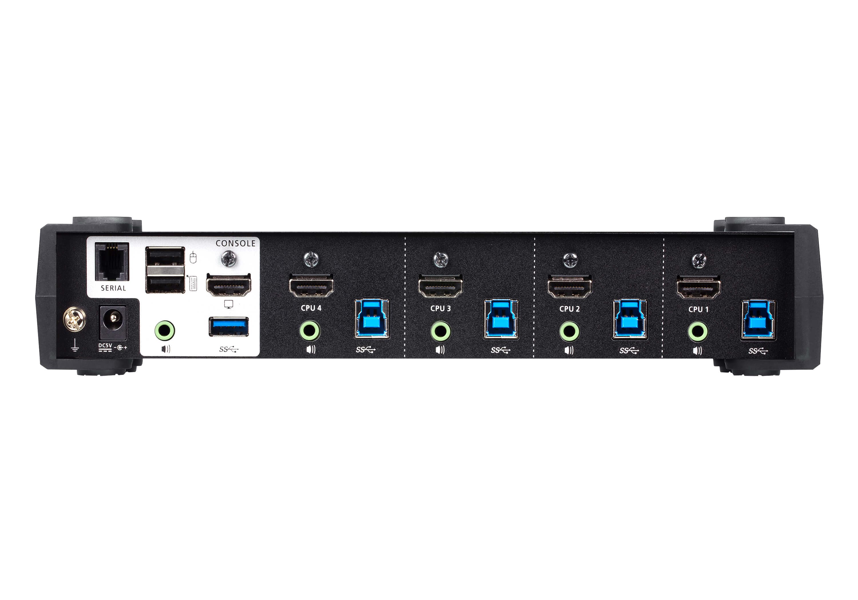 4-Port USB 3.0 4K HDMI KVMP™ Switch with Audio Mixer Mode — view 2