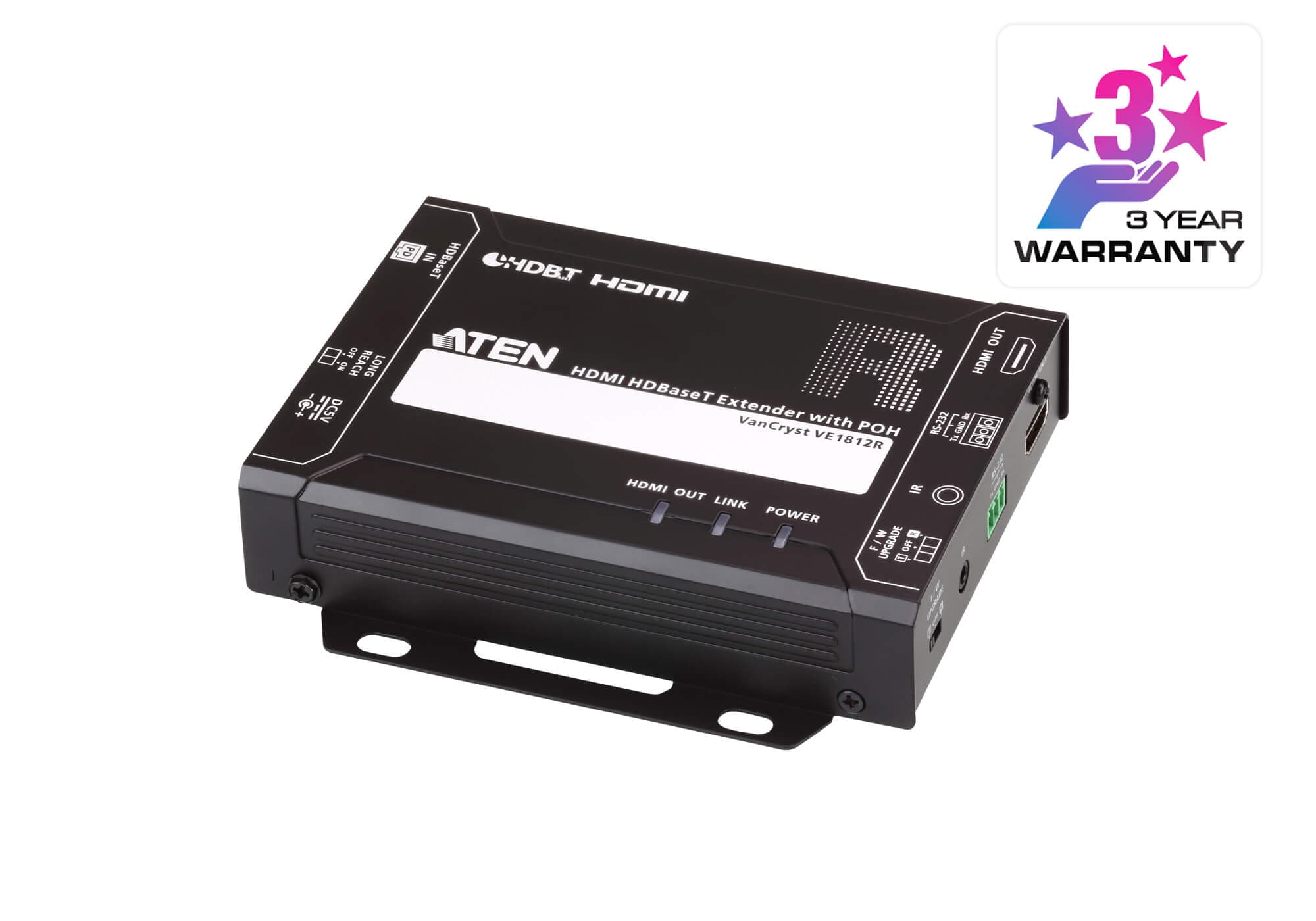 HDMI HDBaseT Receiver with PoH (4K@100m) (HDBaseT Class A) (PoH  PD) — изглед 3
