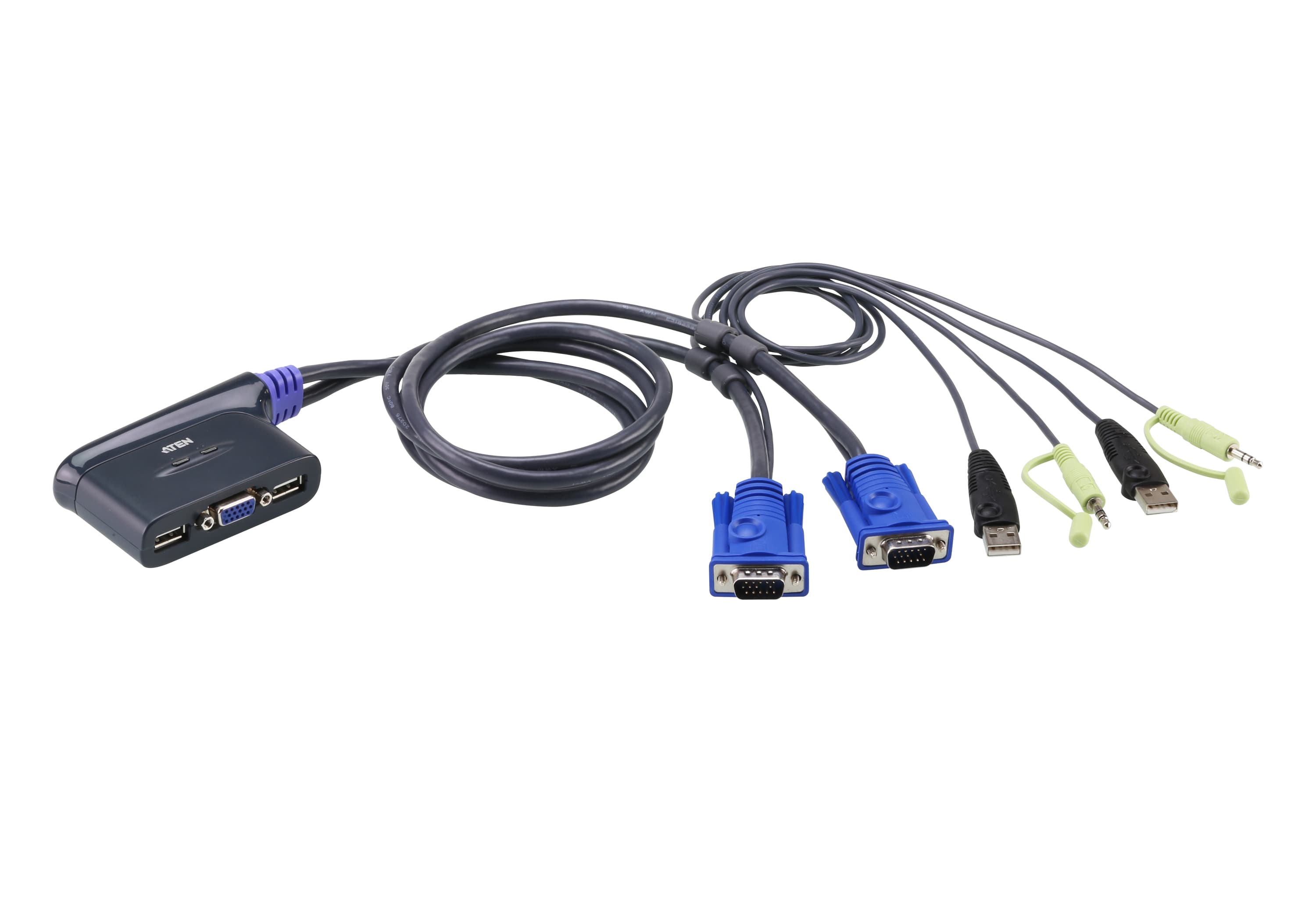 2-Port USB VGA/Audio Cable KVM Switch (1.8m) — изглед 2
