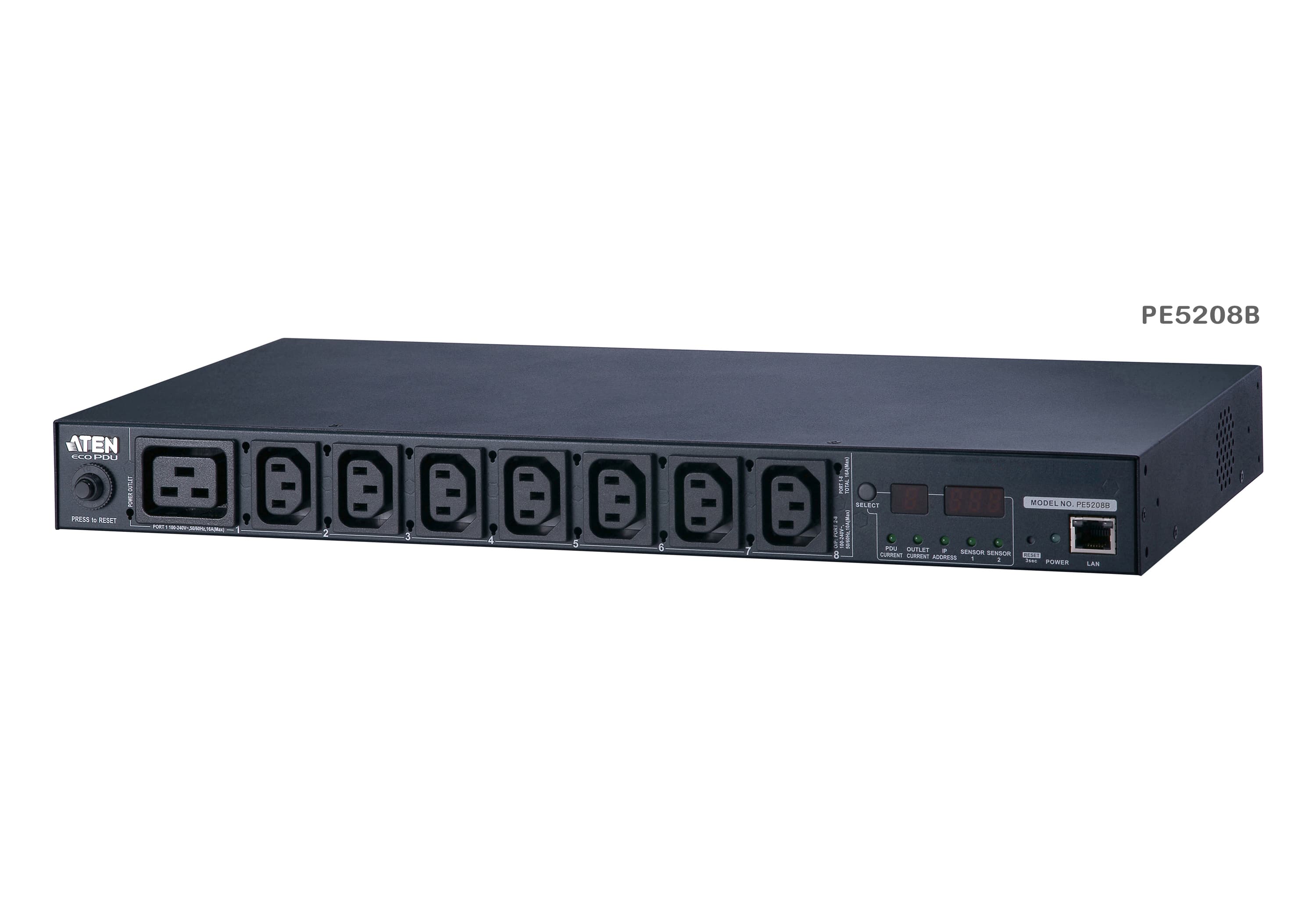 20A/16A 8-Outlet 1U Metered eco PDU